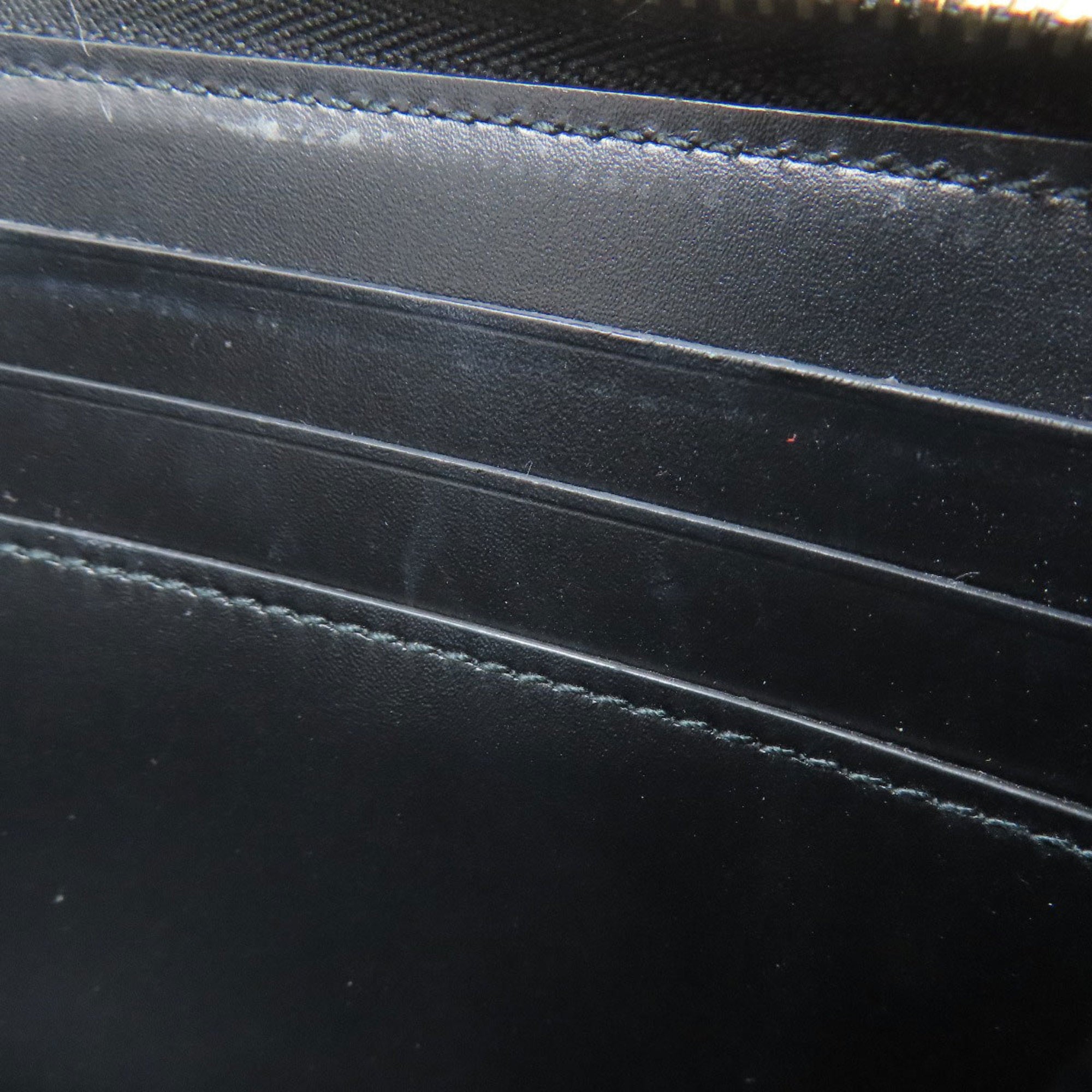 Bvlgari Black Leather Long Wallet (Bi-Fold) (Pre-Owned)