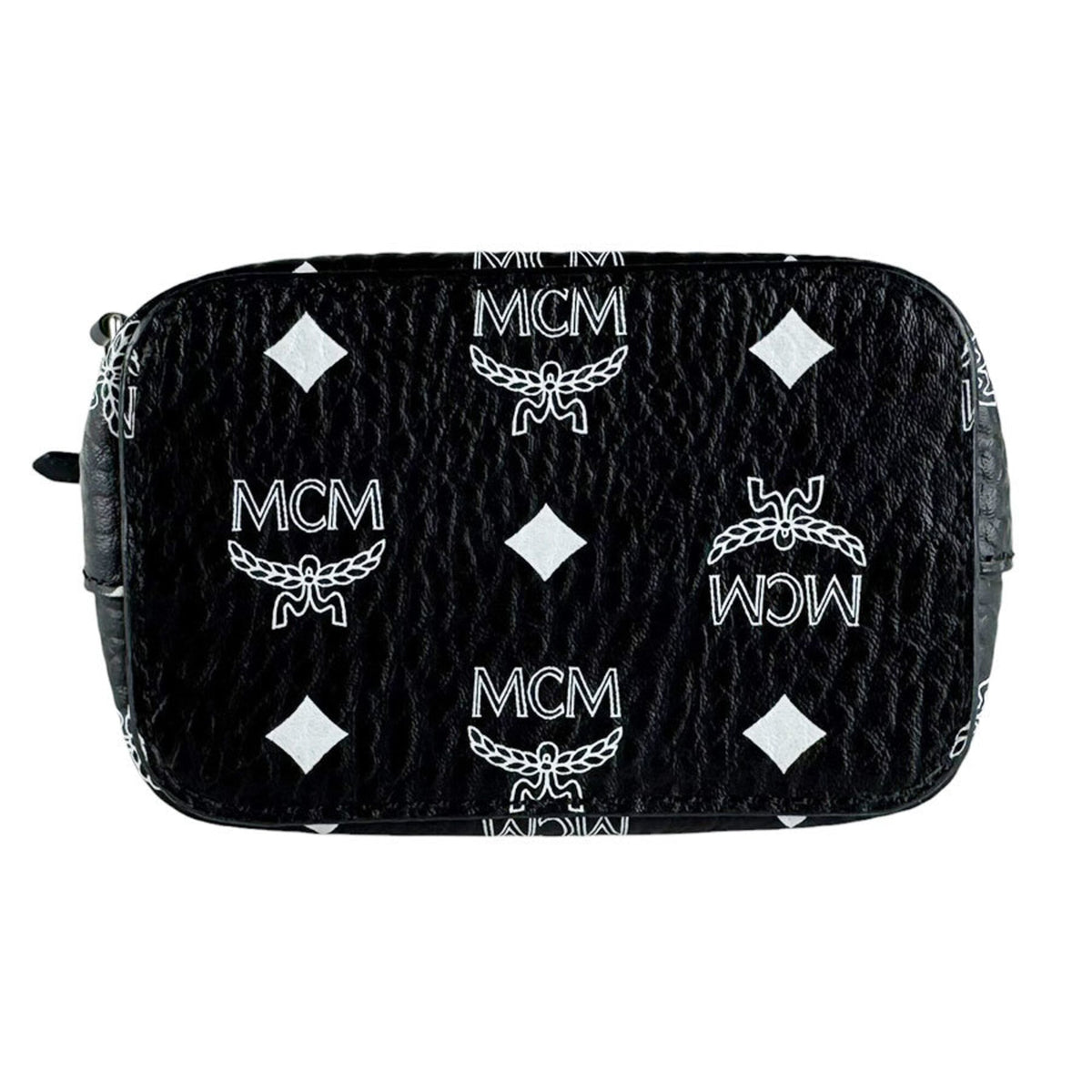 Mcm Black White Leather Handbag (Pre-Owned)