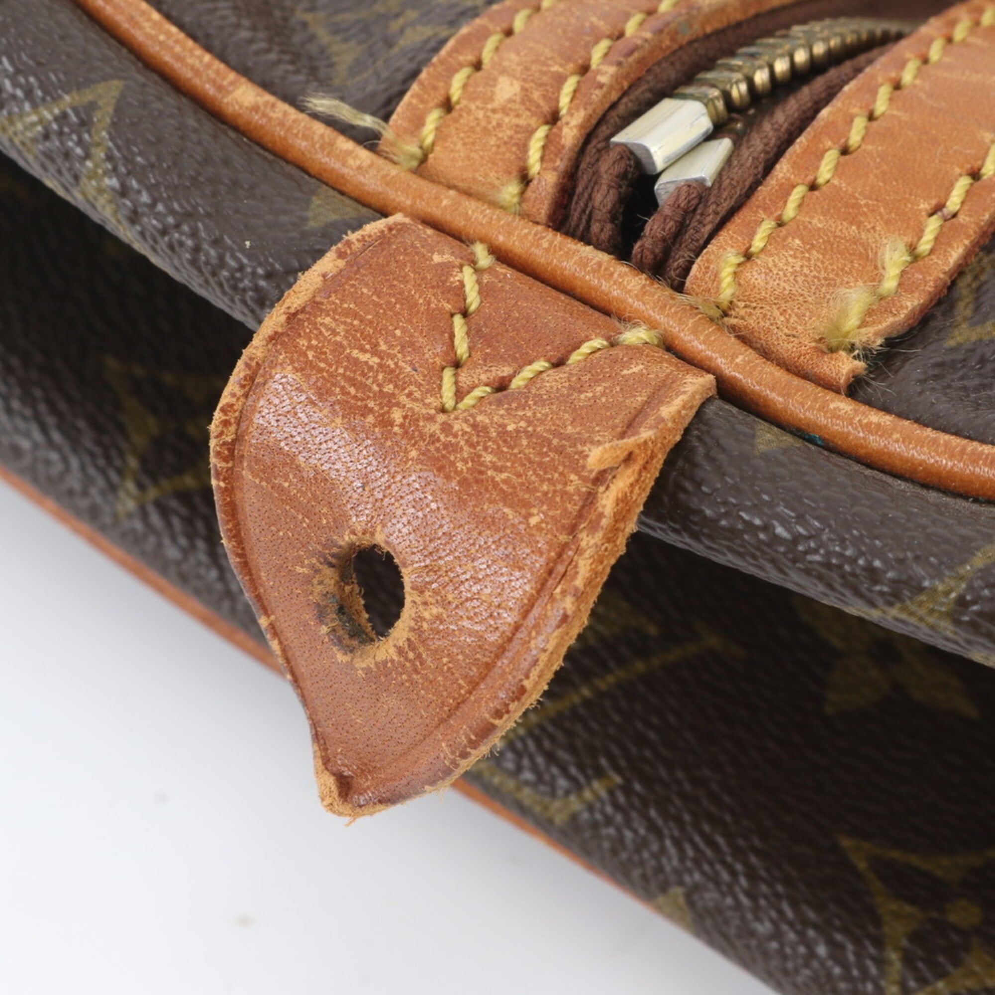 Louis Vuitton Brown Monogram Leather Coated Canvas Handbag Tote Bag (Pre-Owned)