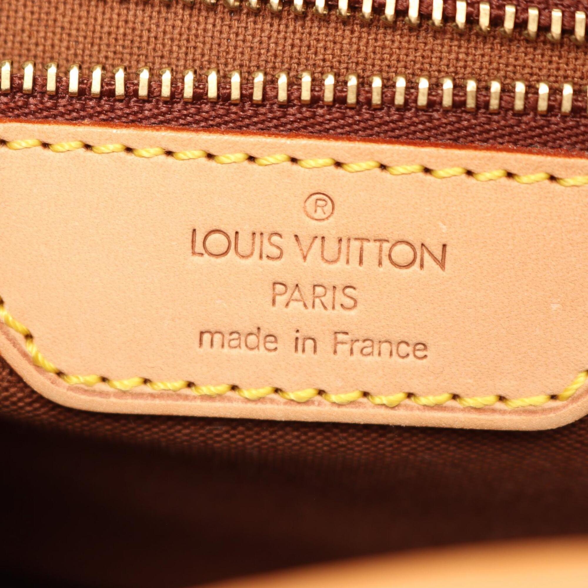 Louis Vuitton Brown Pvc Coated Canvas Leather Handbag Shoulder Bag (Pre-Owned)