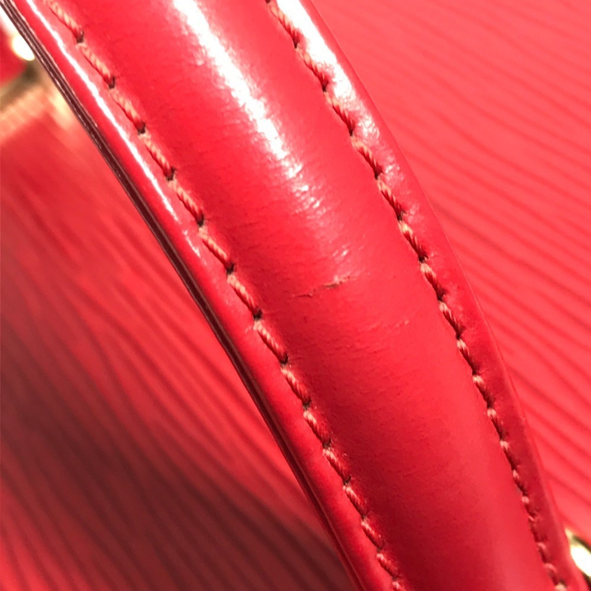 Louis Vuitton Epi Castilian Red Epi Leather Handbag Vanity Bag (Pre-Owned)