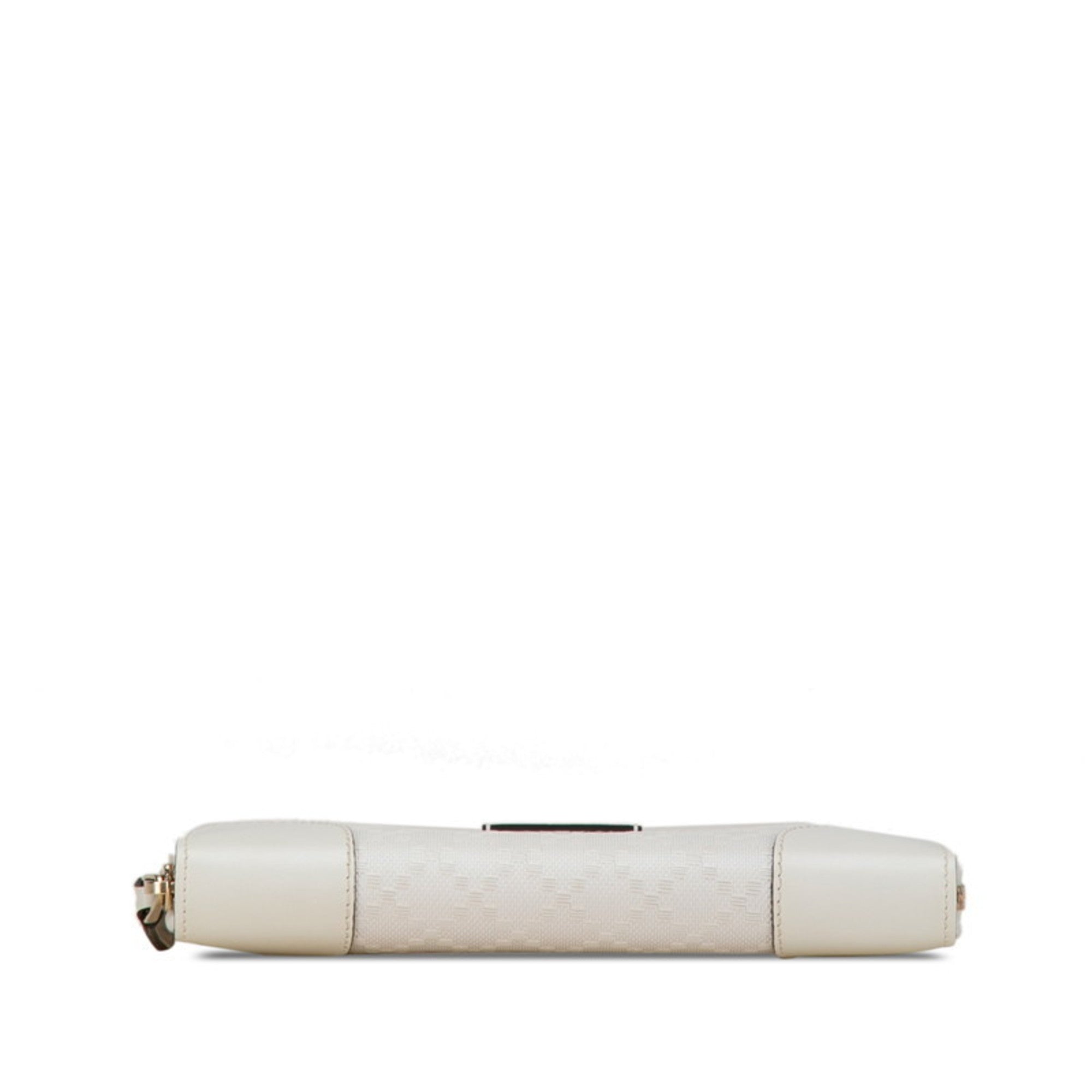 Gucci White Pvc Leather Long Wallet (Bi-Fold) (Pre-Owned)