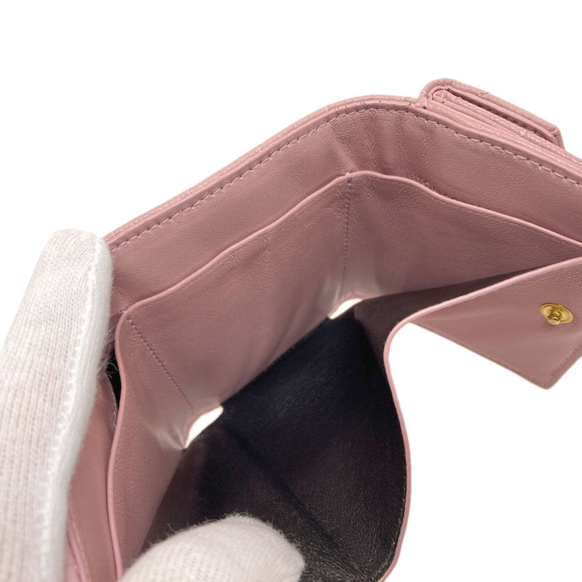 Yves Saint Laurent Pink Leather Wallet (Tri-Fold) (Pre-Owned)