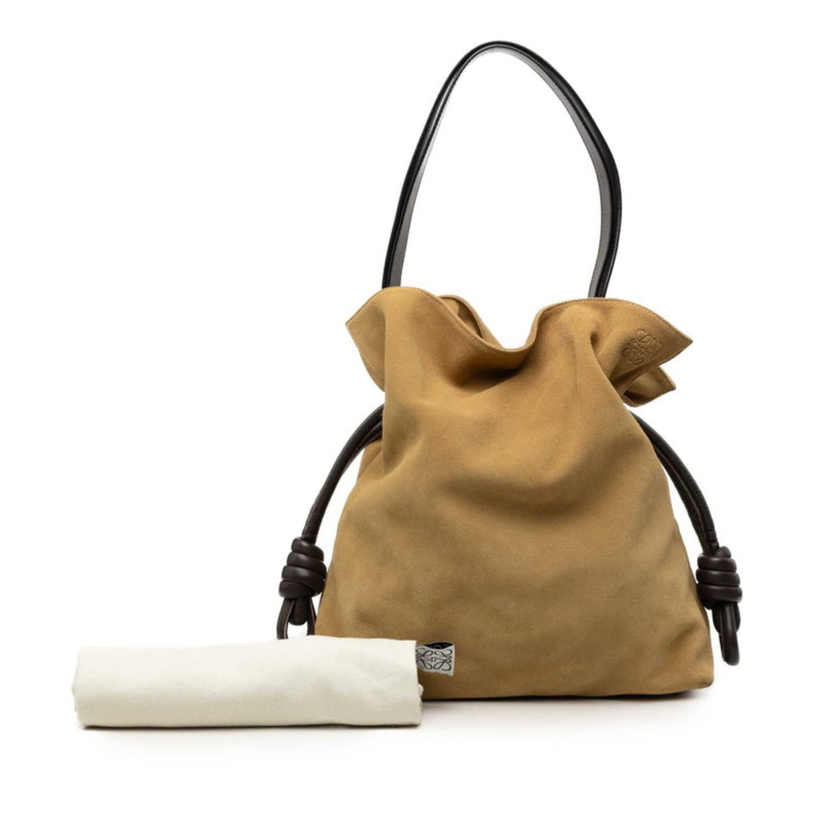 Loewe Beige Brown Suede Shoulder Bag Tote Bag (Pre-Owned)