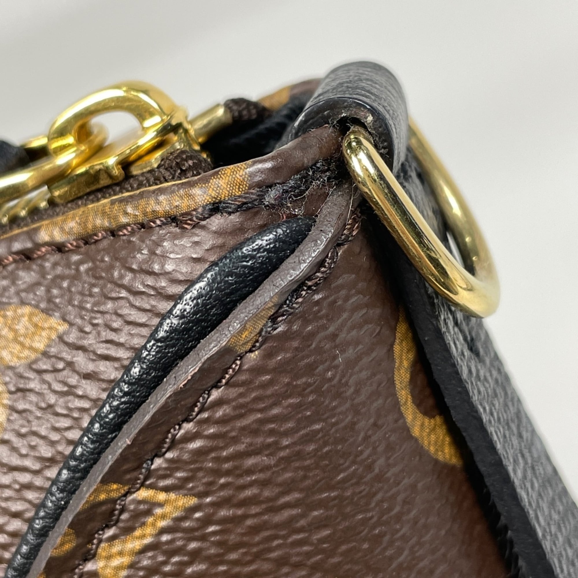 Louis Vuitton Black Brown Noir Monogram Handbag Shoulder Bag (Pre-Owned)