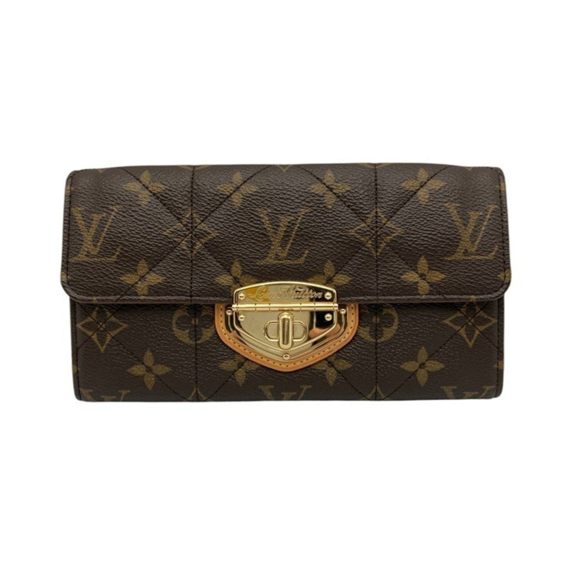 Louis Vuitton Monogram Brown Pvc Long Wallet (Bi-Fold) (Pre-Owned)