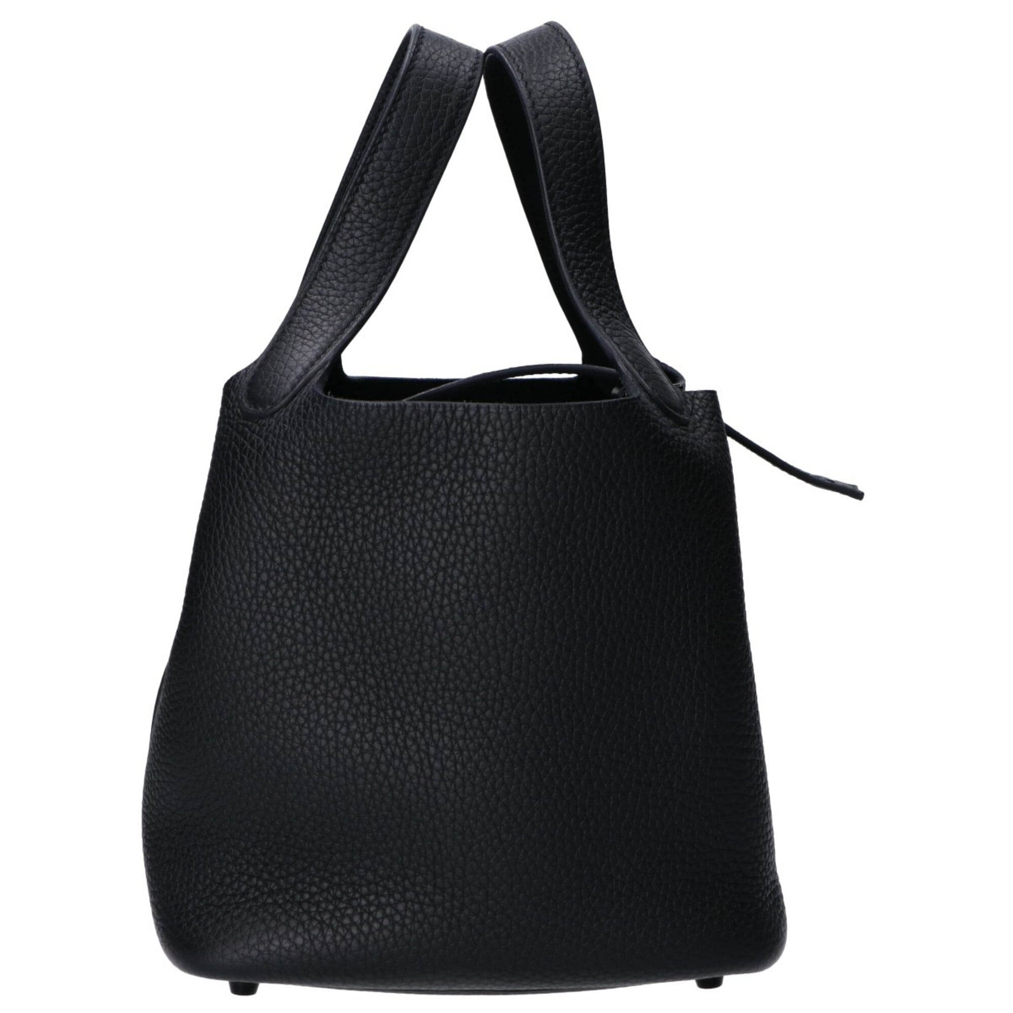 Hermes Picotin Black Taurillon Clemence Leather Handbag (Pre-Owned)