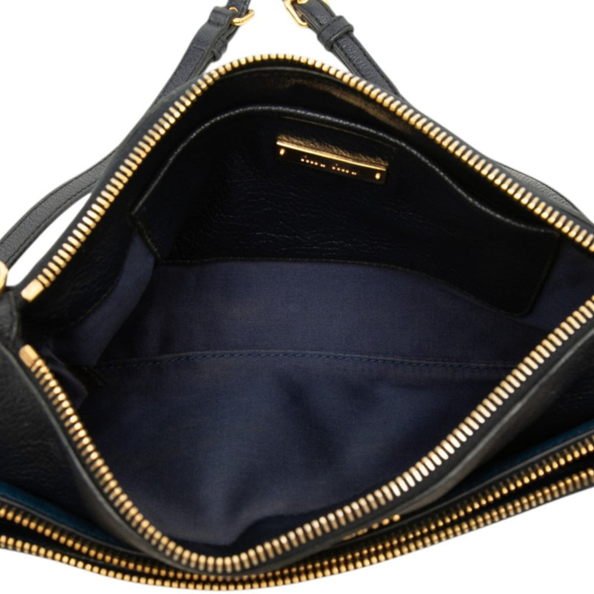 Miu Miu Blue Navy Leather Shoulder Bag (Pre-Owned)