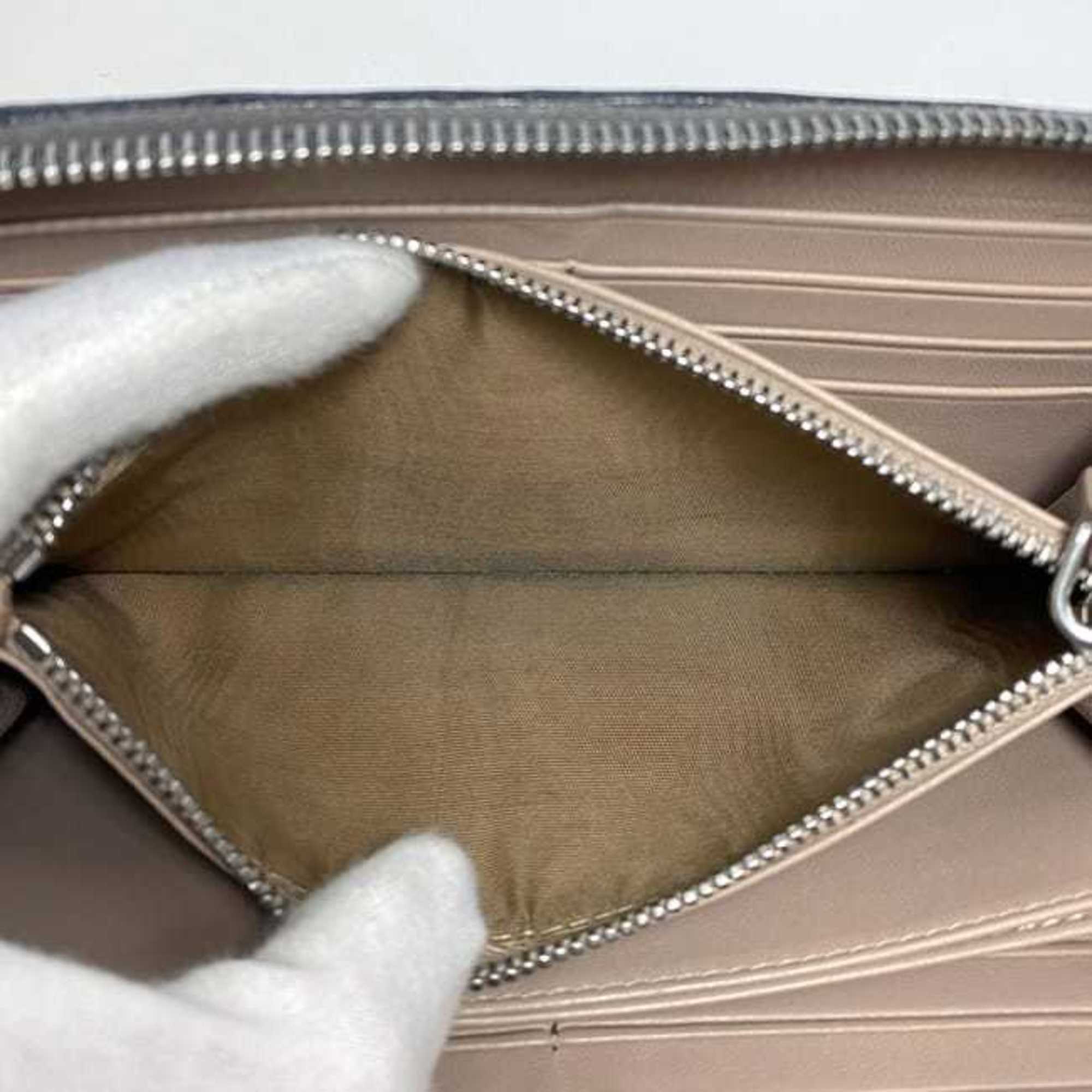 Prada Black Leather Long Wallet (Bi-Fold) (Pre-Owned)