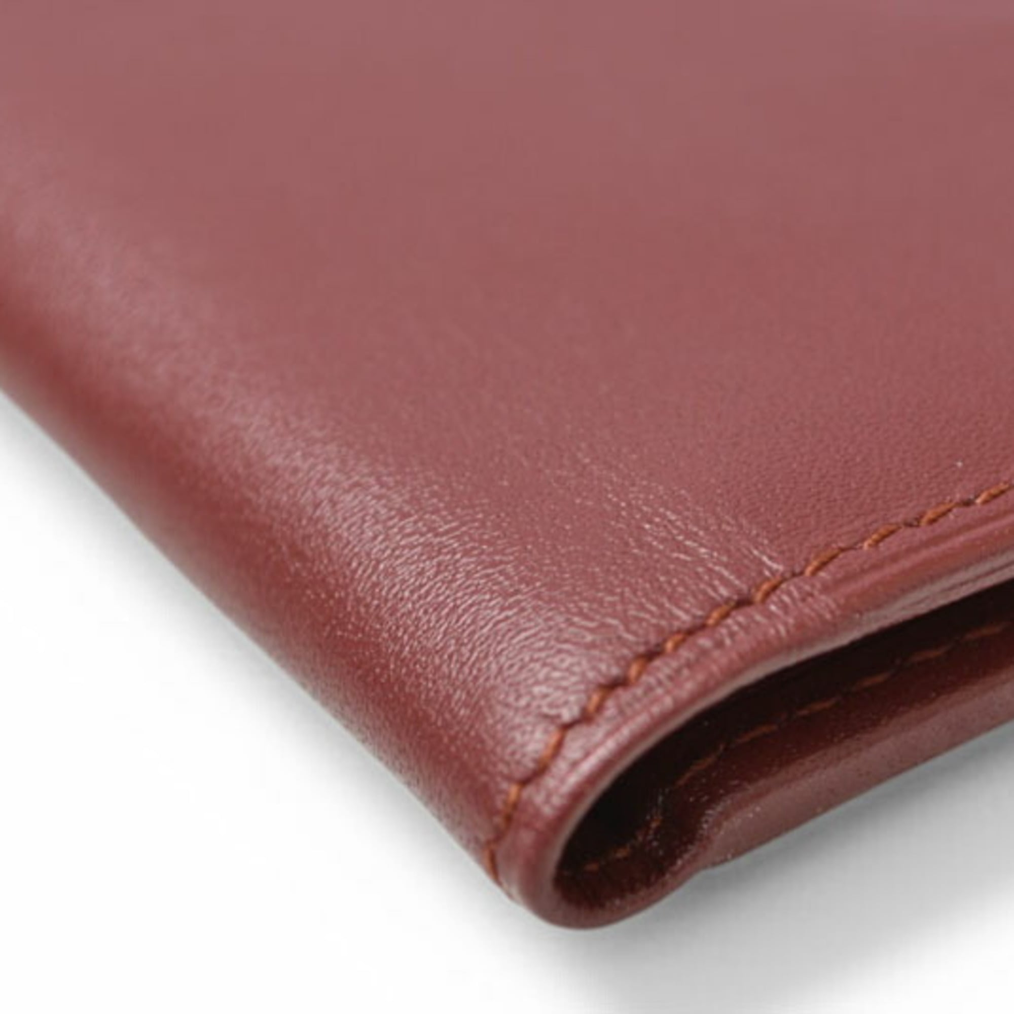 Cartier Bordeaux Leather Wallet (Bi-Fold) (Pre-Owned)