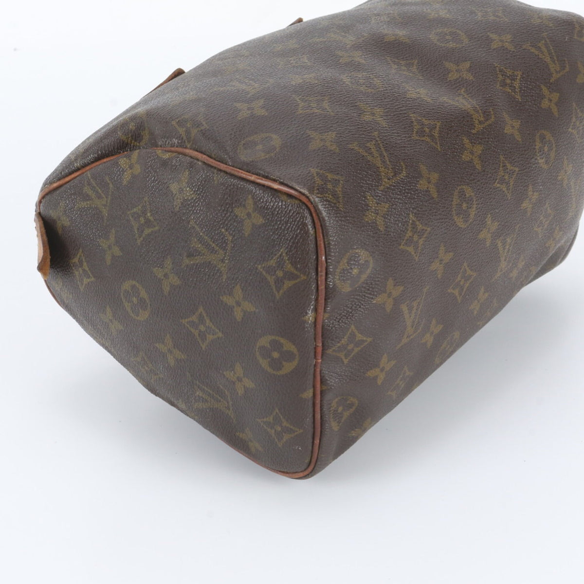Louis Vuitton Brown Leather Coated Canvas Boston Bag Handbag Tote Bag (Pre-Owned)