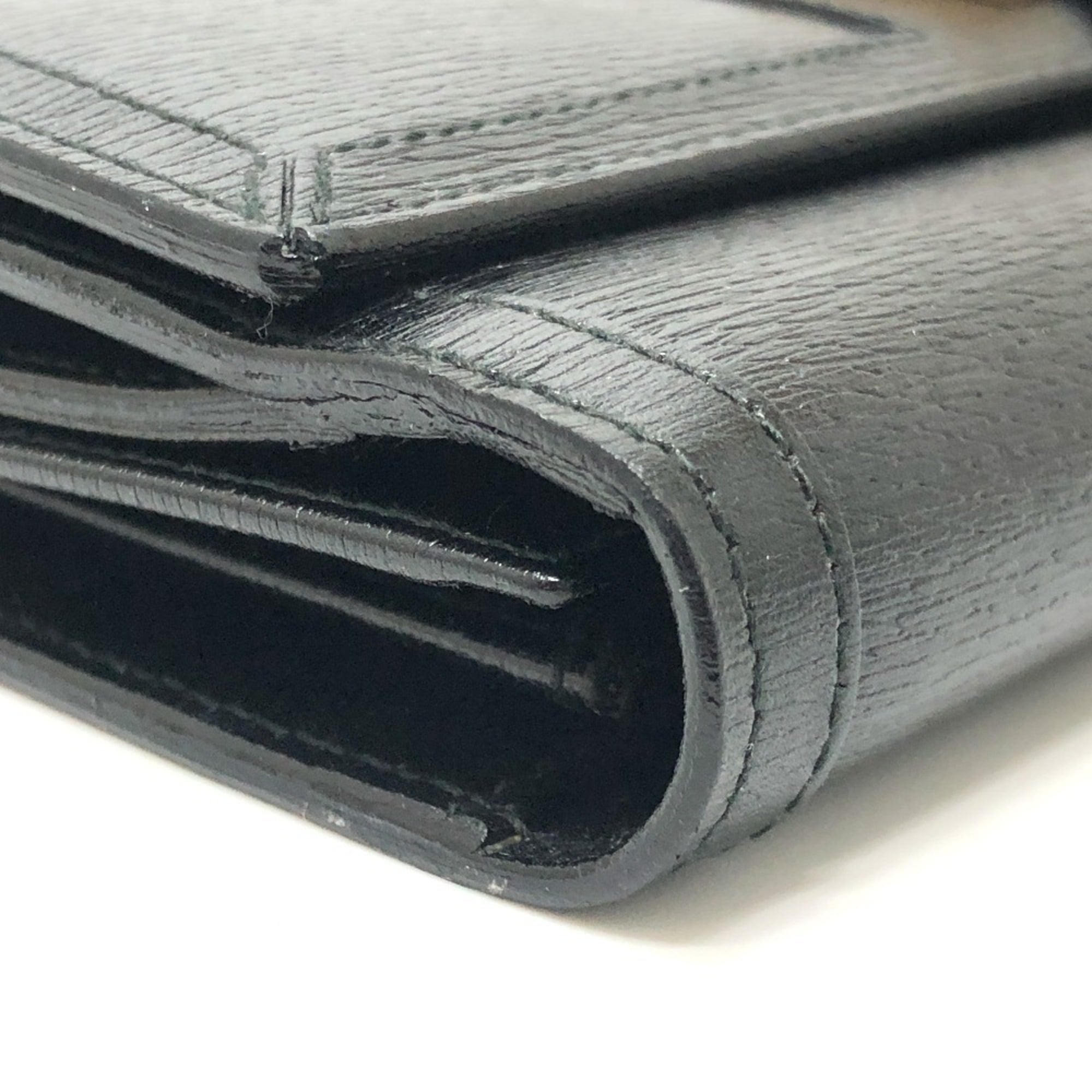 Gucci Black Leather Long Wallet (Bi-Fold) (Pre-Owned)