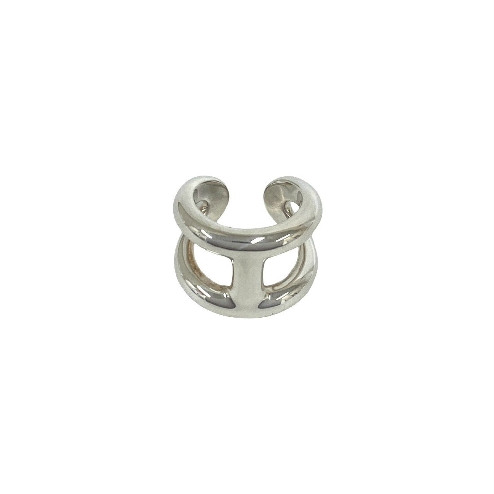 Hermes Silver Silver 925 Band Ring (Pre-Owned)