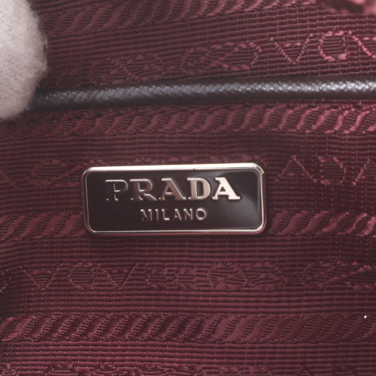 Prada Red Color Wine Handbag Shoulder Bag Tote Bag (Pre-Owned)