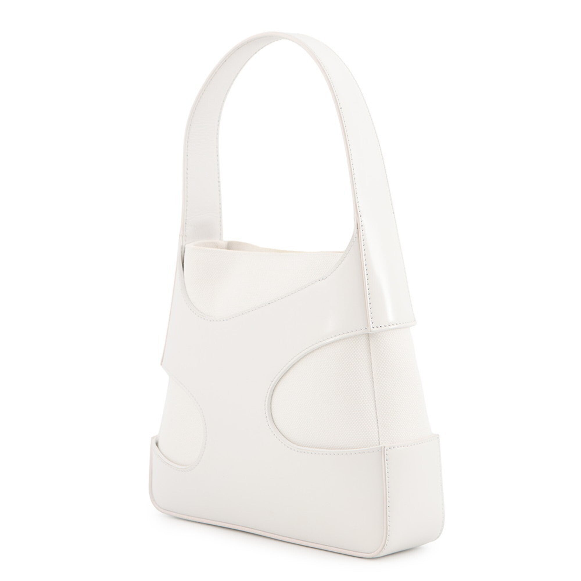 Salvatore Ferragamo White Canvas Handbag (Pre-Owned)