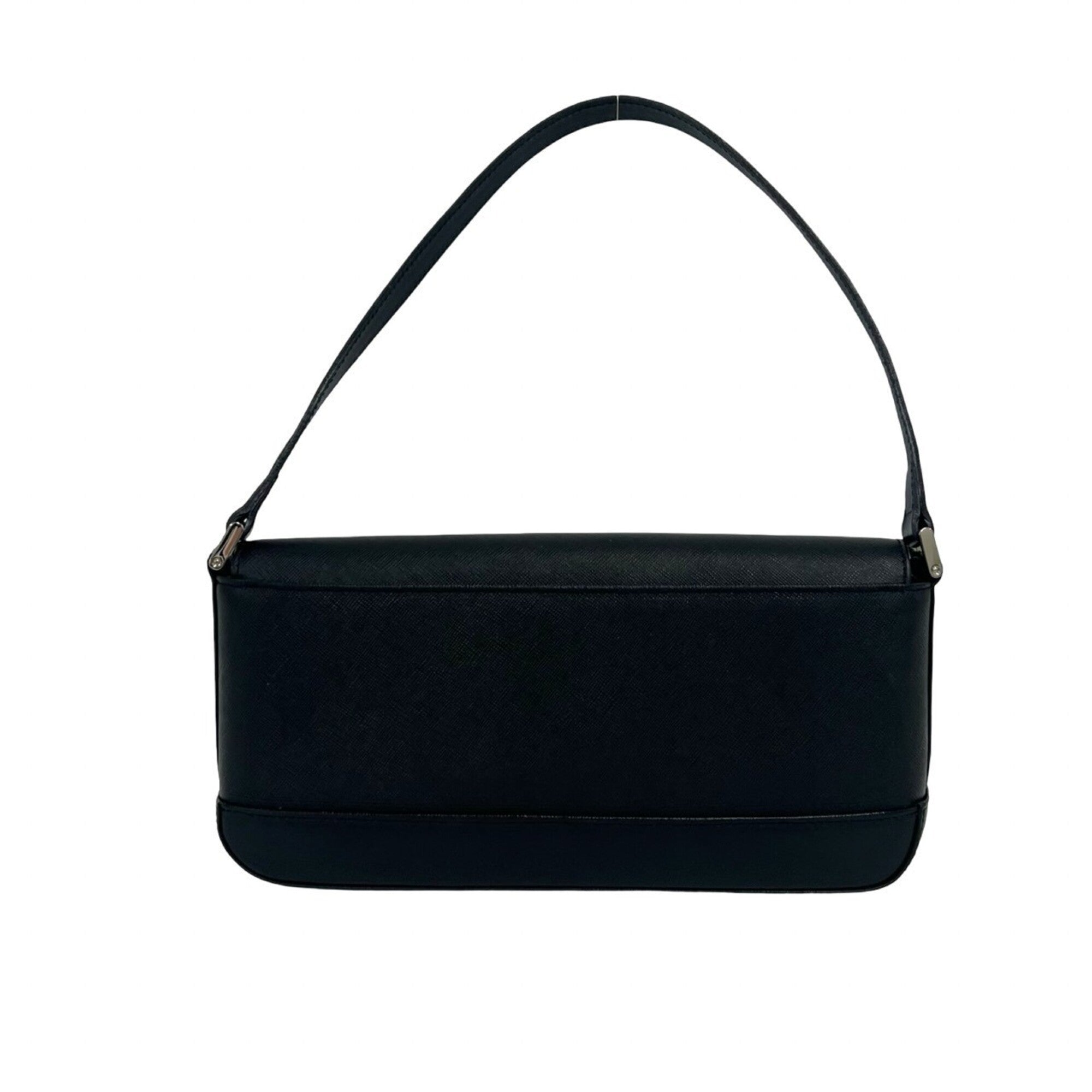 Burberry Black Leather Handbag Shoulder Bag (Pre-Owned)