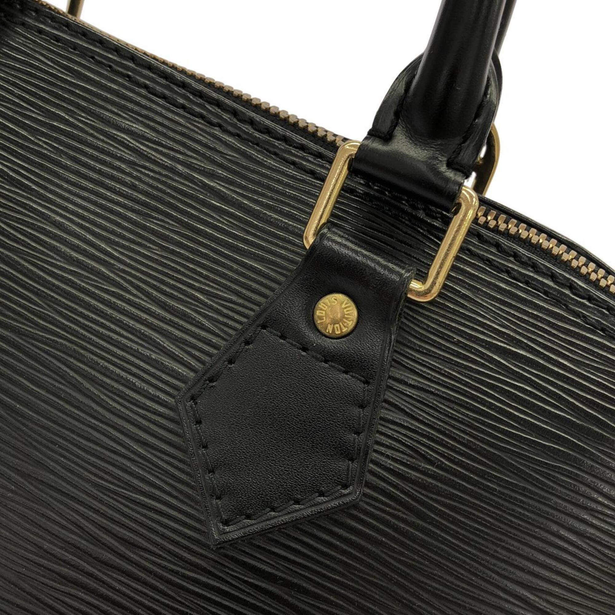Louis Vuitton Black Leather Handbag (Pre-Owned)