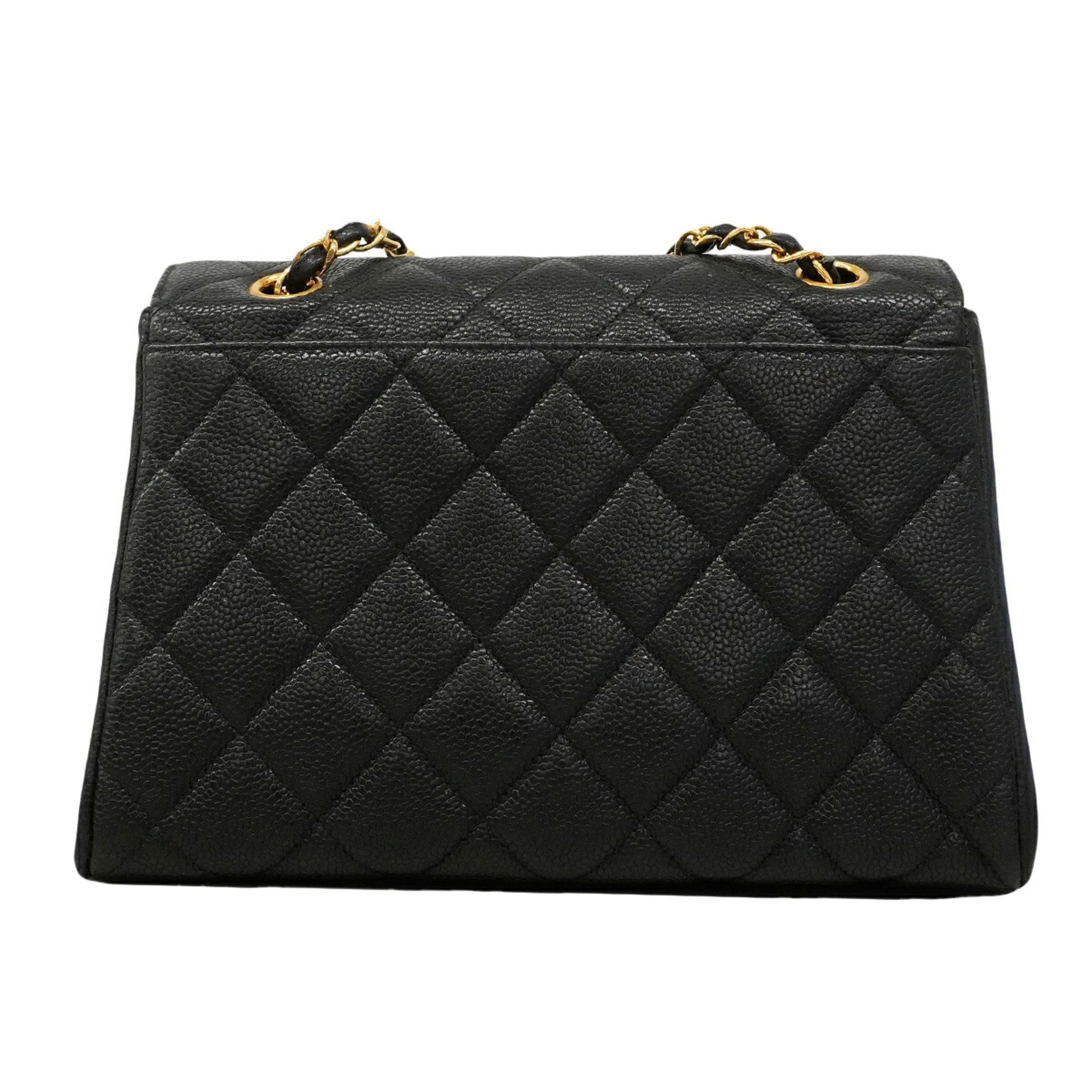 Chanel Black Grained Calfskin Shoulder Bag (Pre-Owned)