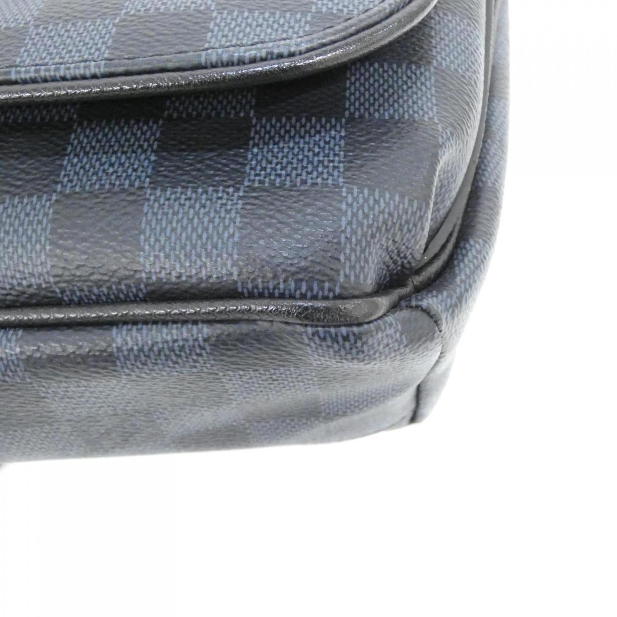 Louis Vuitton Black Cobalt Coated Canvas Shoulder Bag (Pre-Owned)