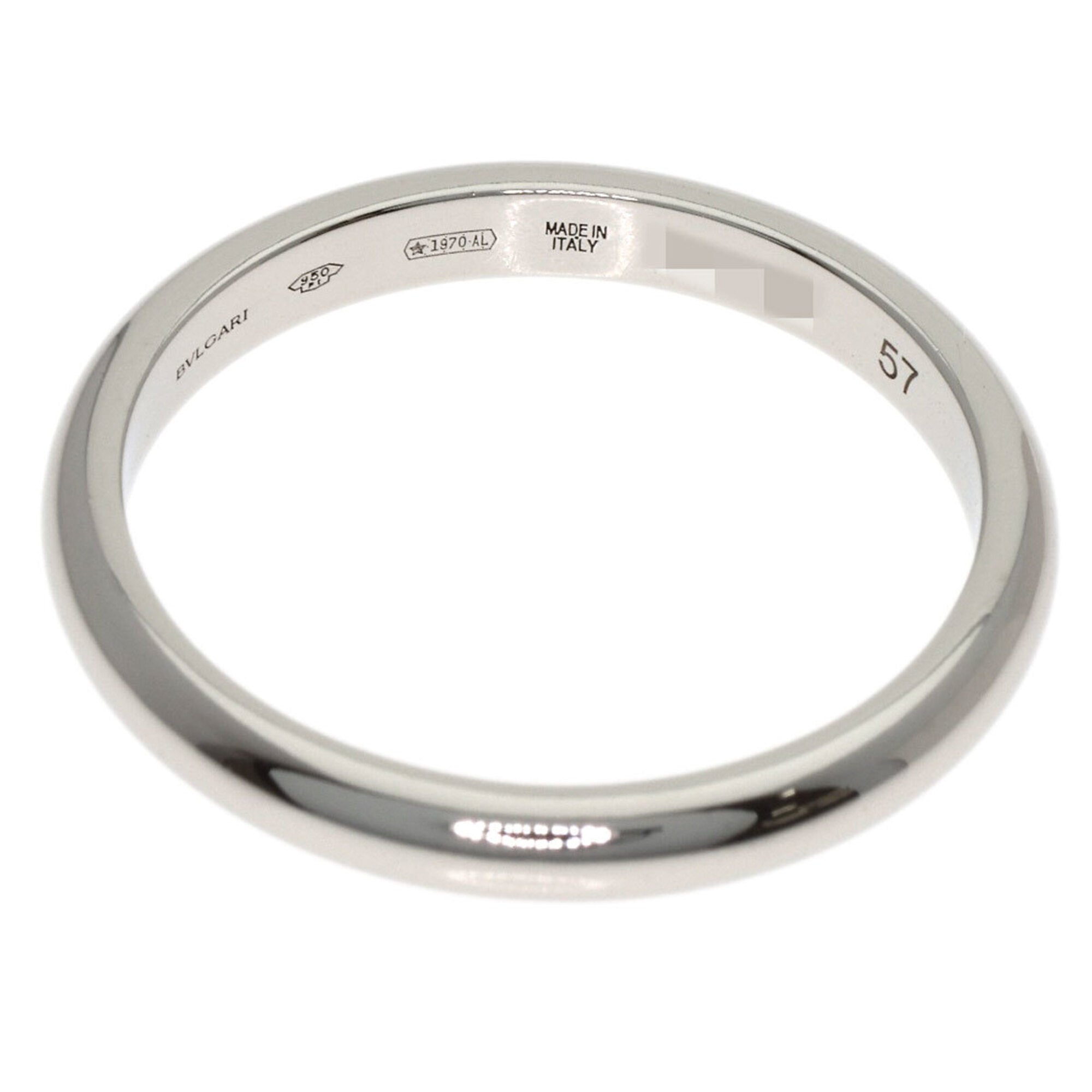 Bvlgari Platinum Platinum 950 Band Ring (Pre-Owned)