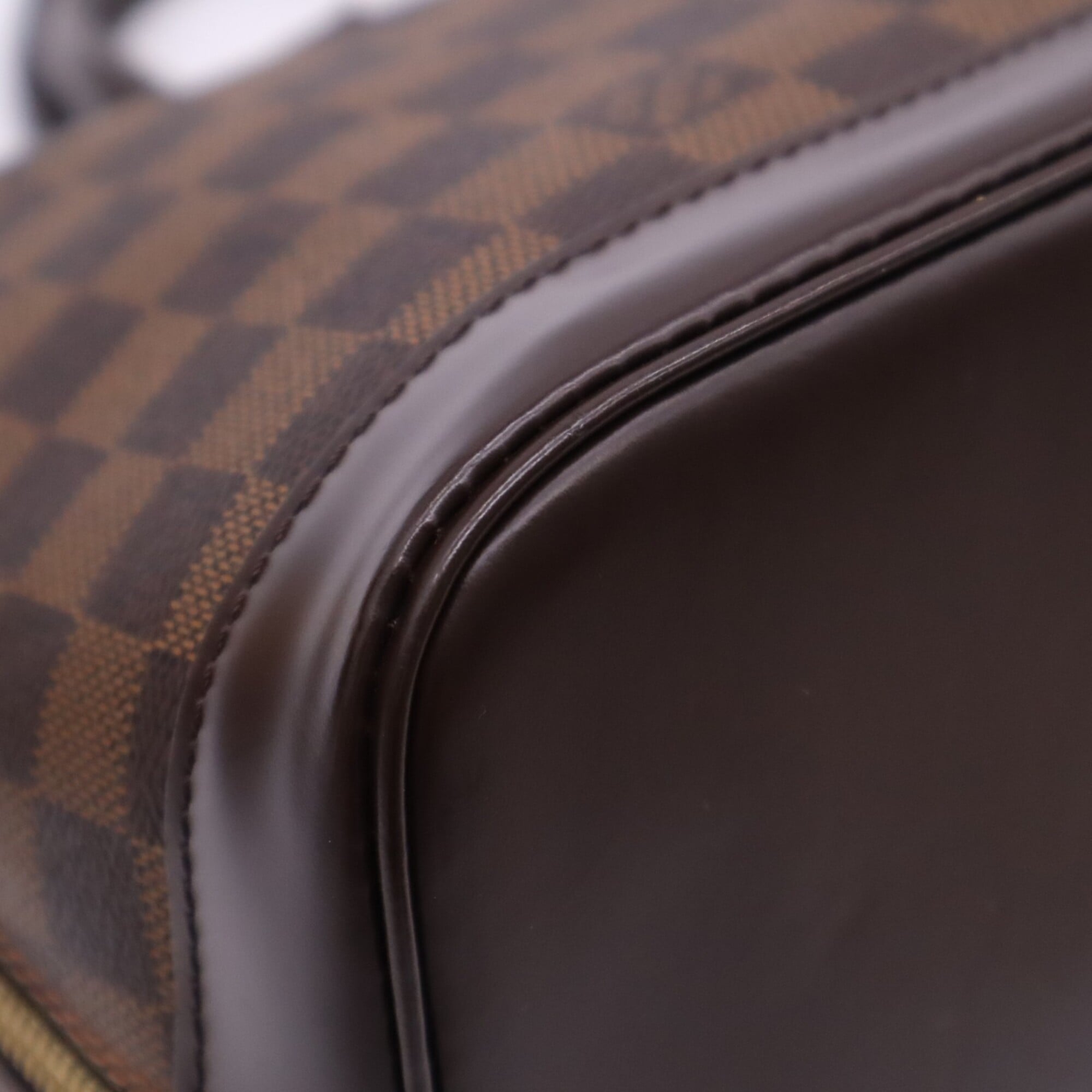 Louis Vuitton Damier Beige Brown Coated Canvas Leather Handbag (Pre-Owned)
