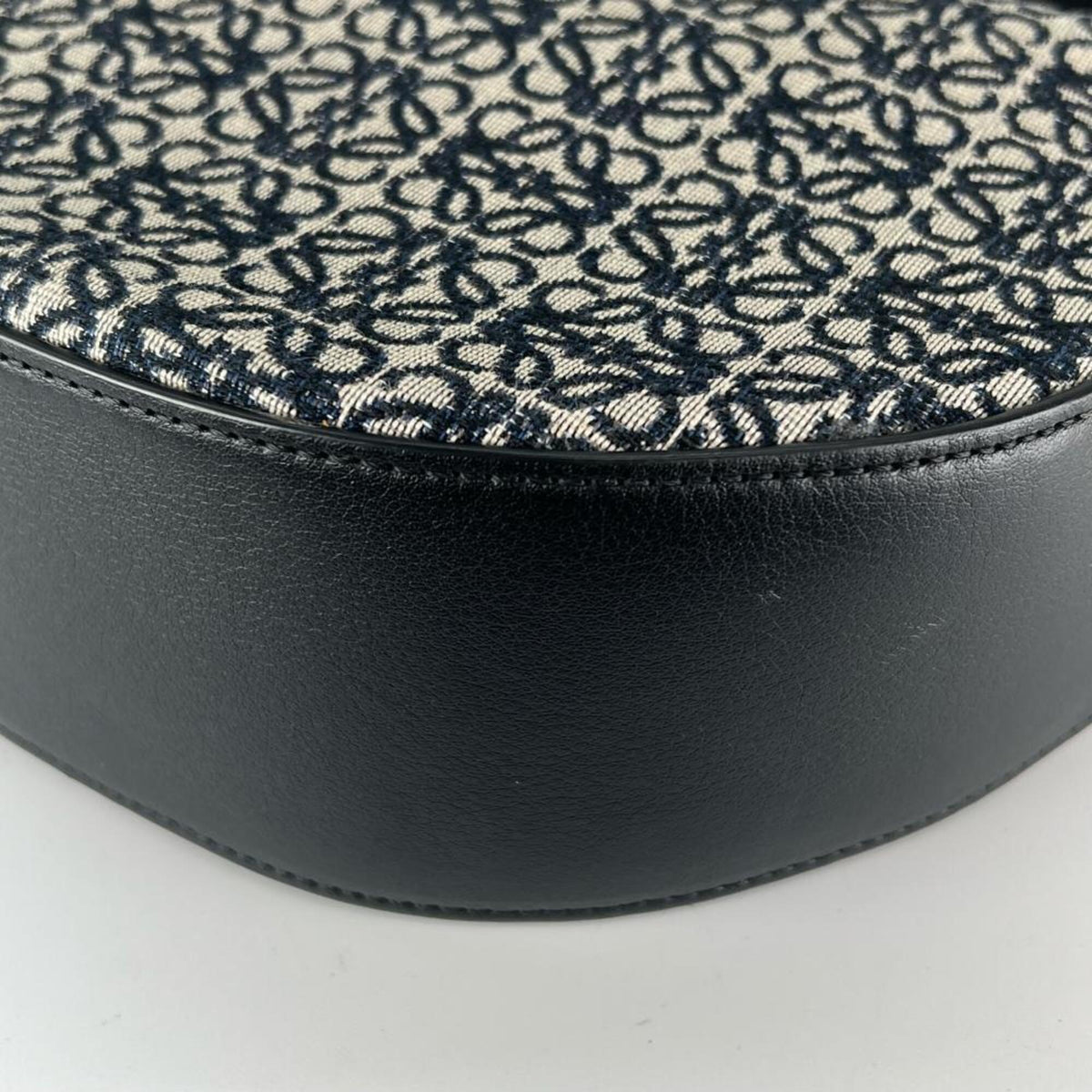 Loewe Black Navy Jacquard Leather Handbag (Pre-Owned)
