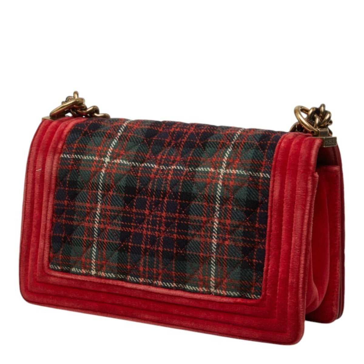 Chanel Red Color Leather Shoulder Bag (Pre-Owned)