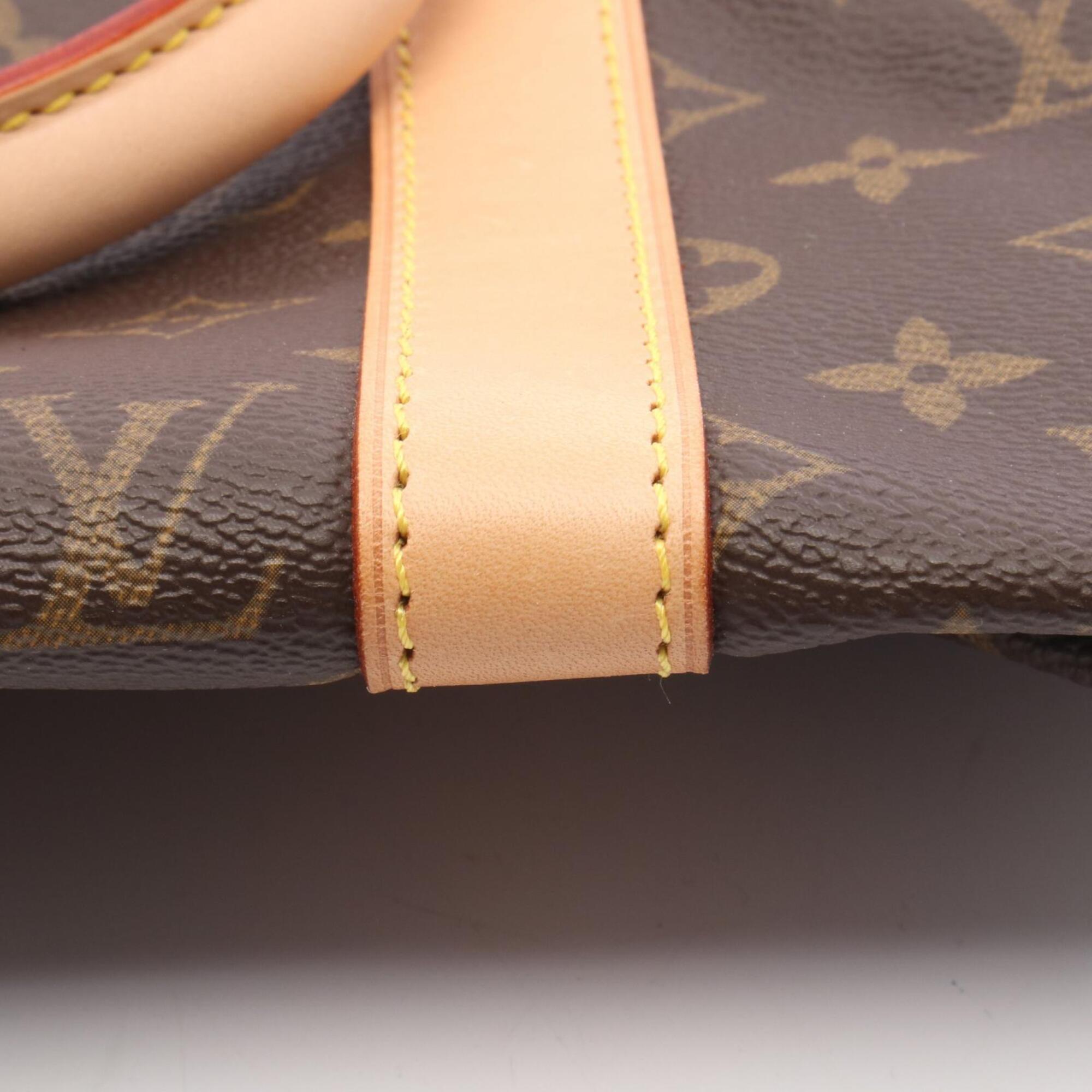 Louis Vuitton Brown Monogram Coated Canvas Leather Boston Bag Handbag (Pre-Owned)