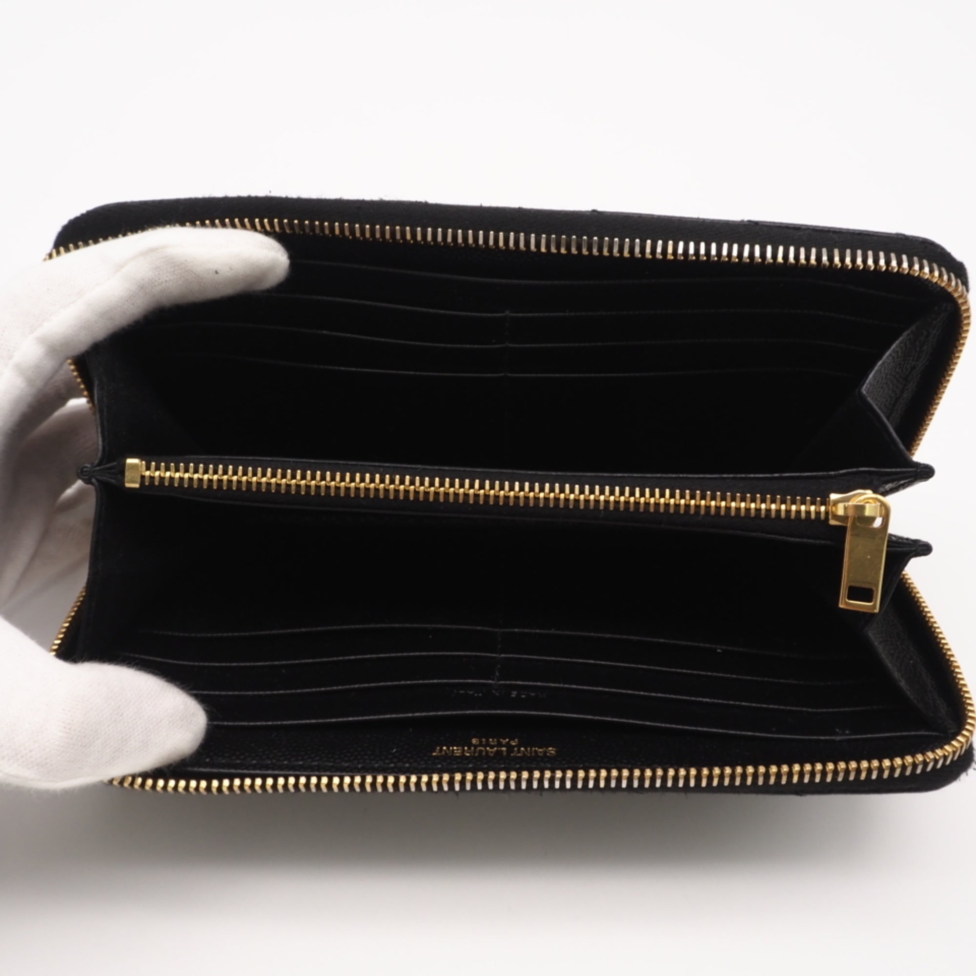 Saint Laurent Black Long Wallet (Bi-Fold) (Pre-Owned)