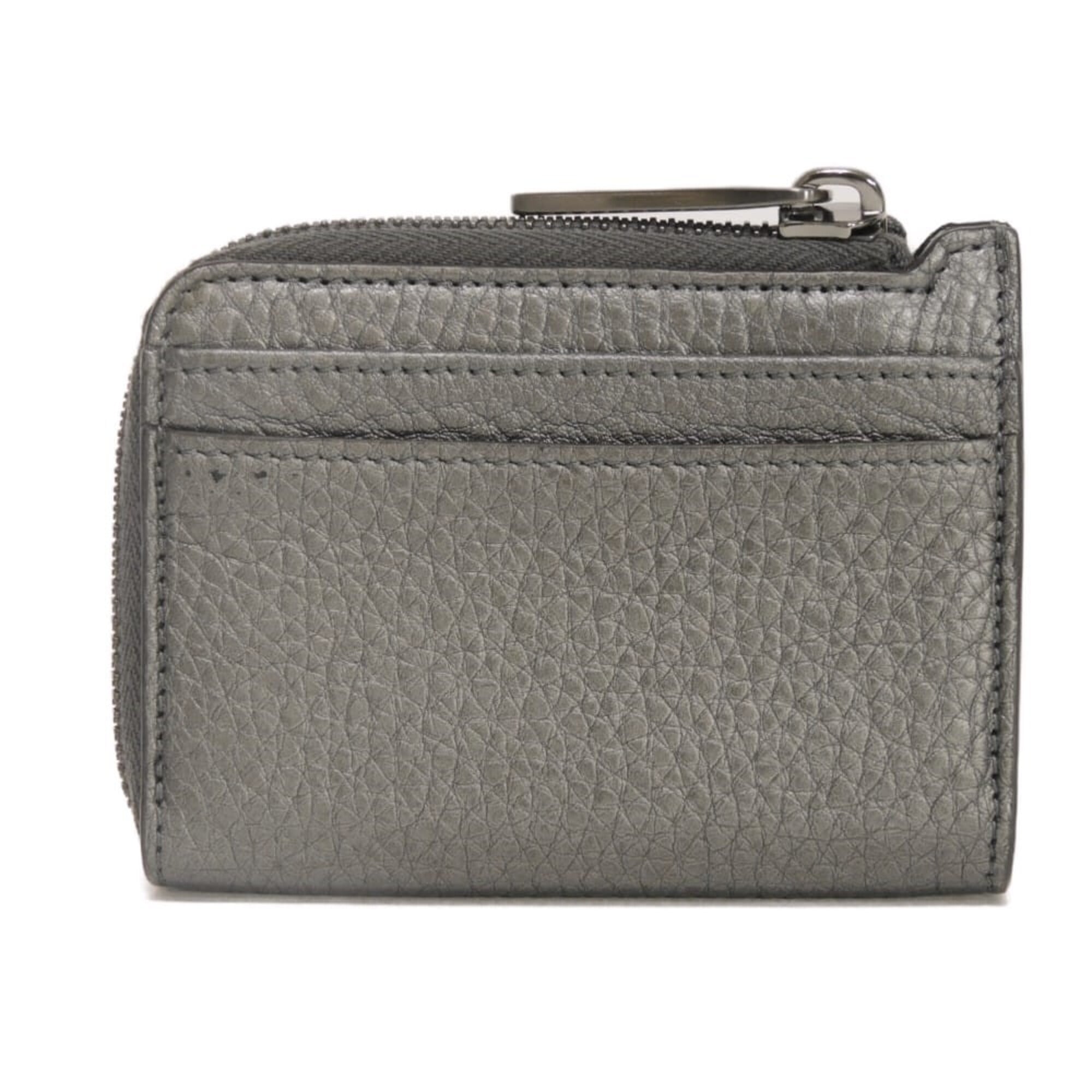 Fendi Gunmetal Metallic Gray Coin Purse/Coin Case (Pre-Owned)