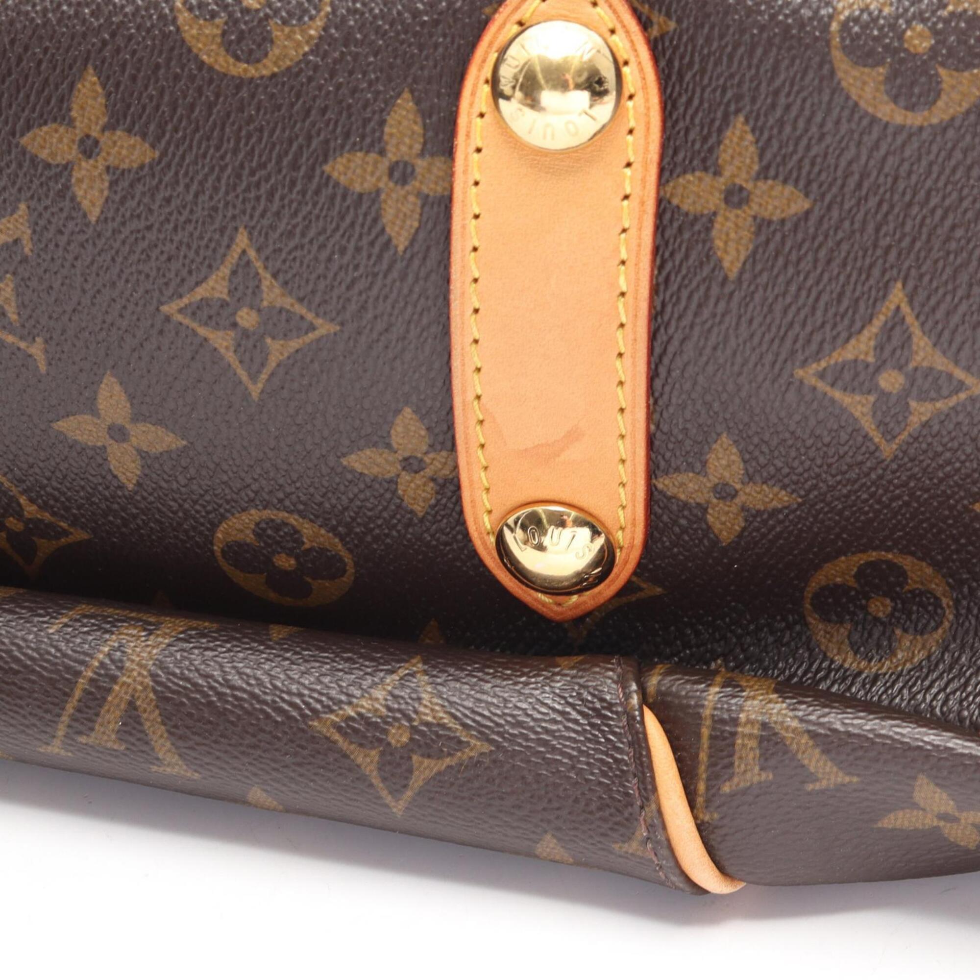 Louis Vuitton Brown Coated Canvas Pvc Monogram Leather Handbag Shoulder Bag (Pre-Owned)