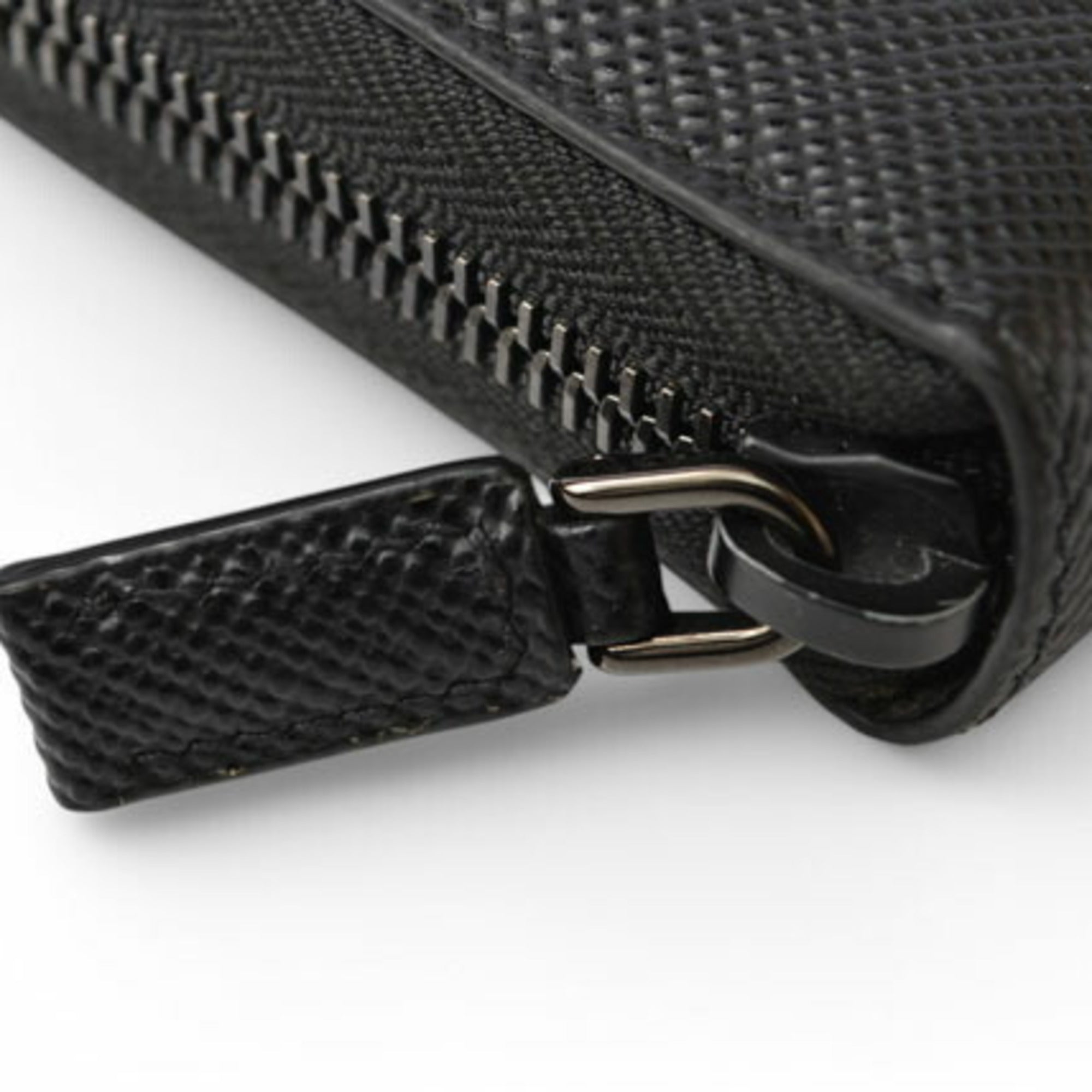 Prada Black Nero Saffiano Long Wallet (Bi-Fold) (Pre-Owned)