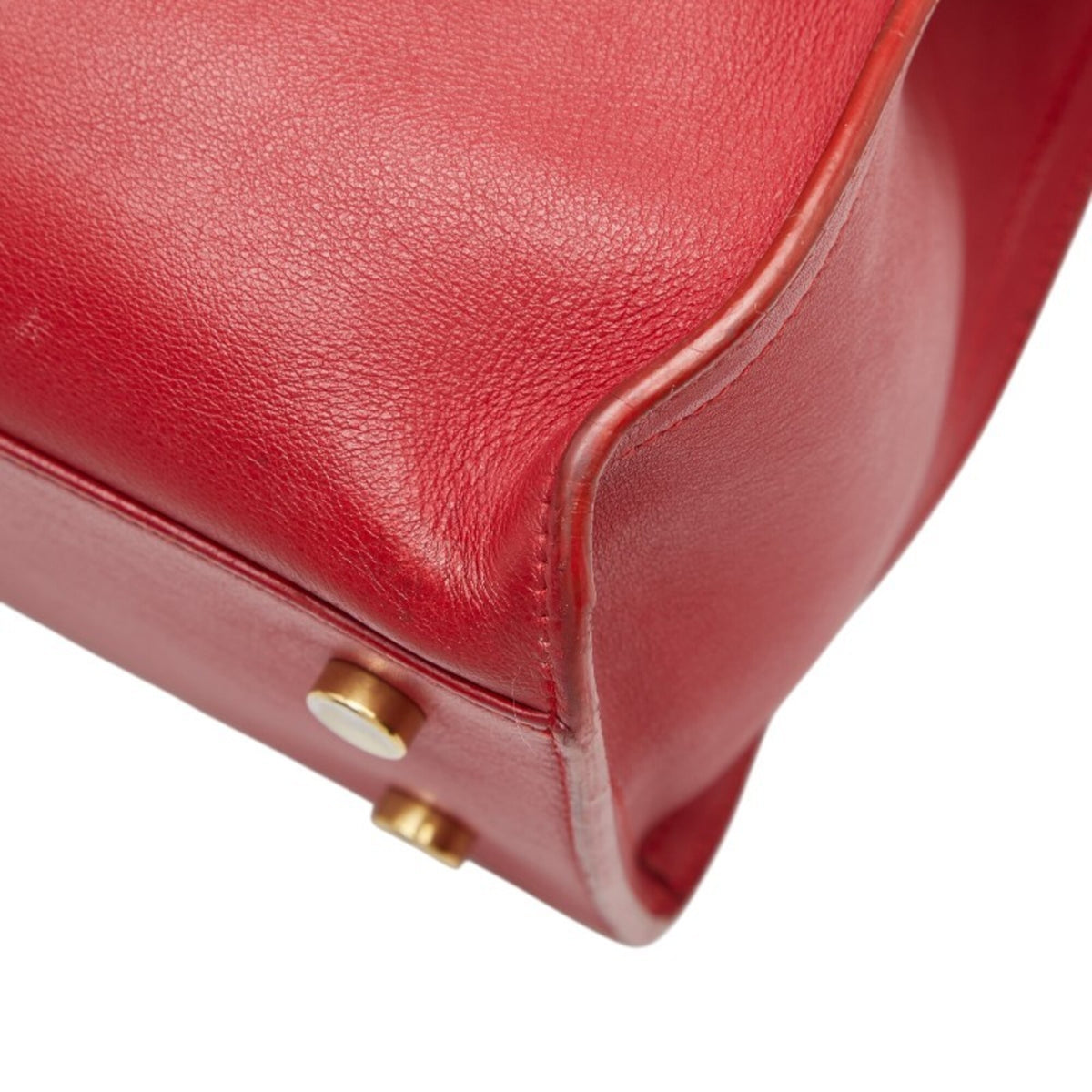 Saint Laurent Red Color Leather Handbag Shoulder Bag (Pre-Owned)