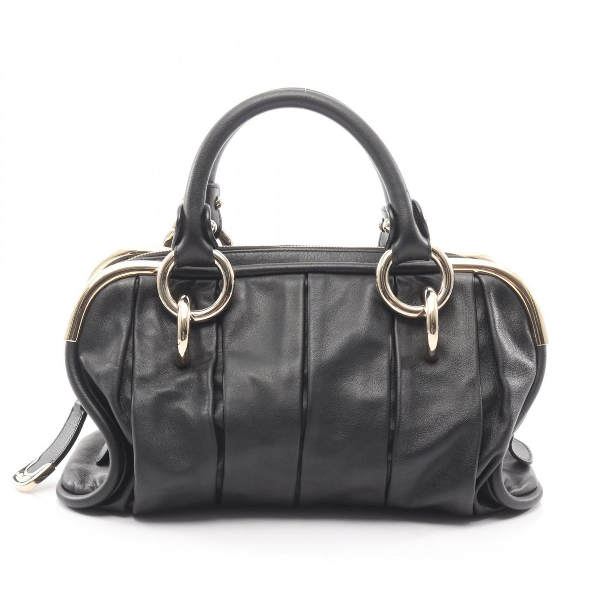 Bally Black Leather Handbag (Pre-Owned)