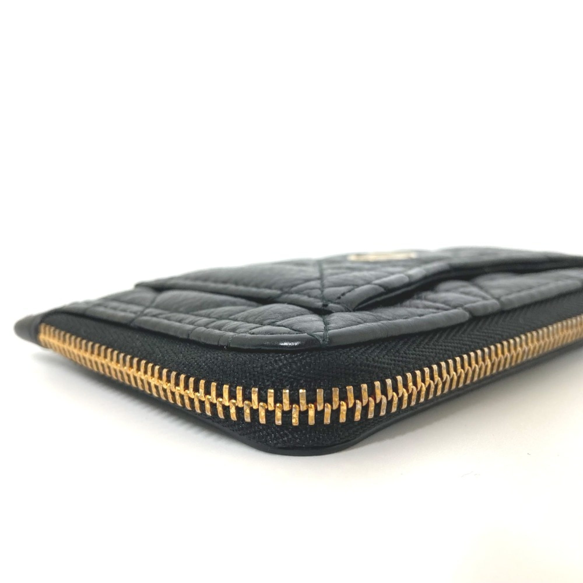 Christian Dior Black Leather Coin Purse/Coin Case (Pre-Owned)
