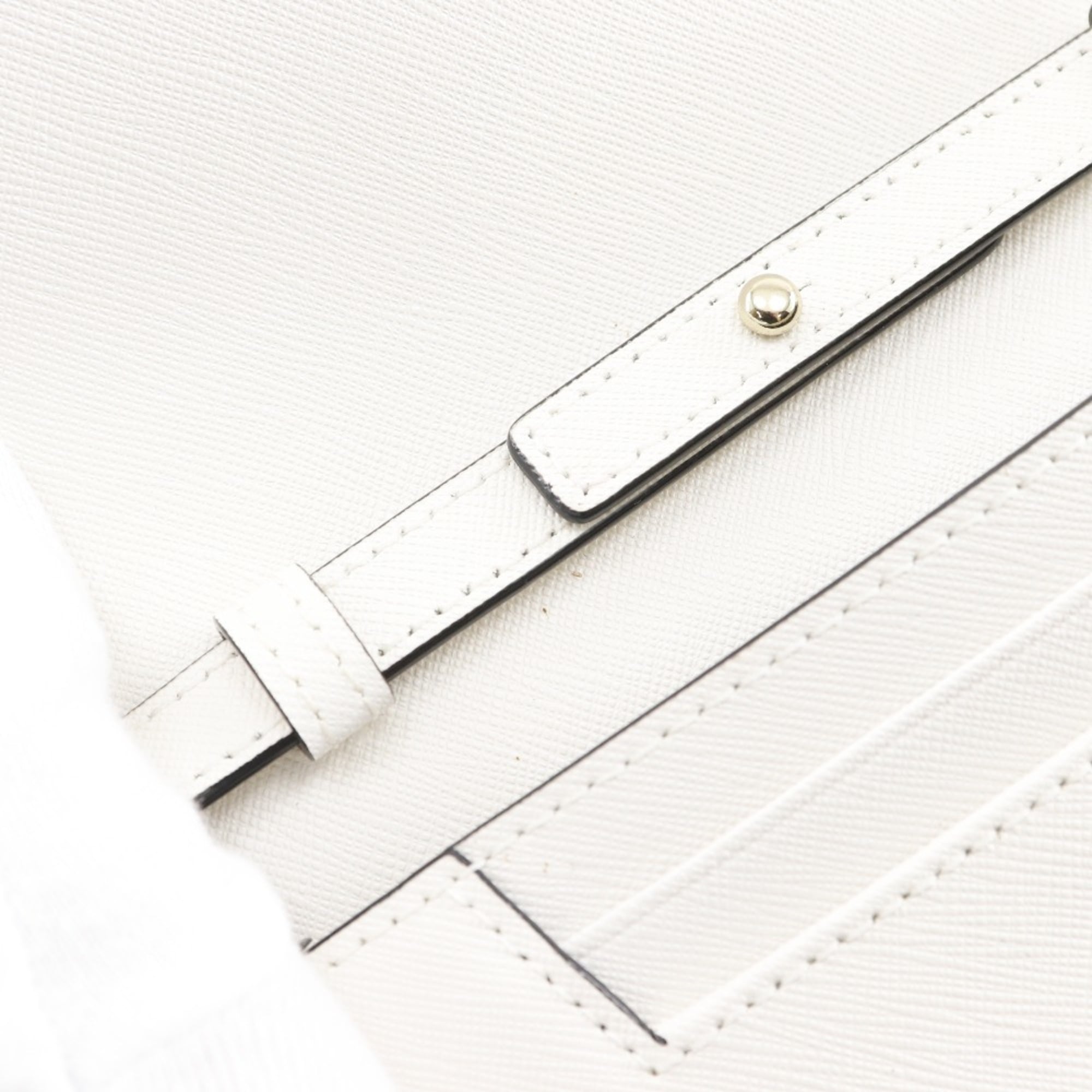 Kate Spade White Leather Pochette Shoulder Bag (Pre-Owned)