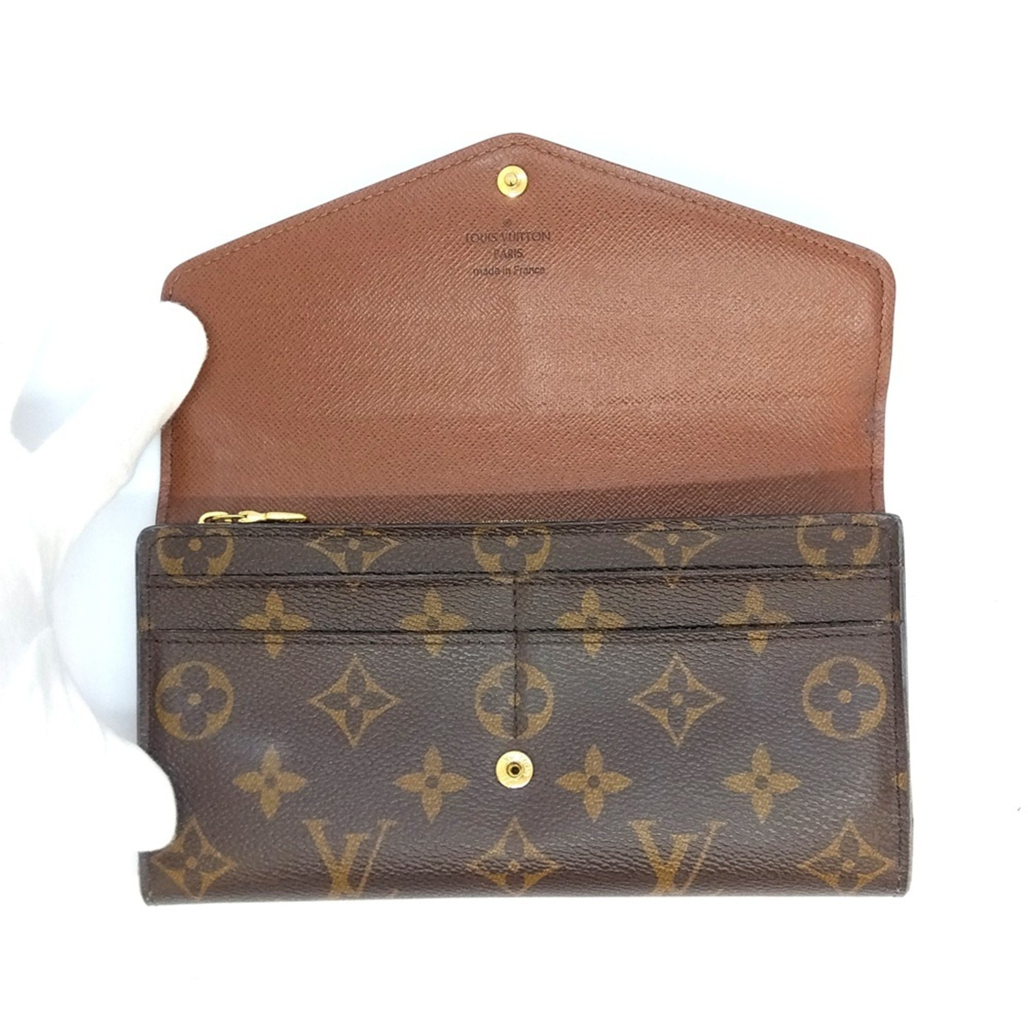 Louis Vuitton Monogram Black Monogram Long Wallet (Bi-Fold) (Pre-Owned)