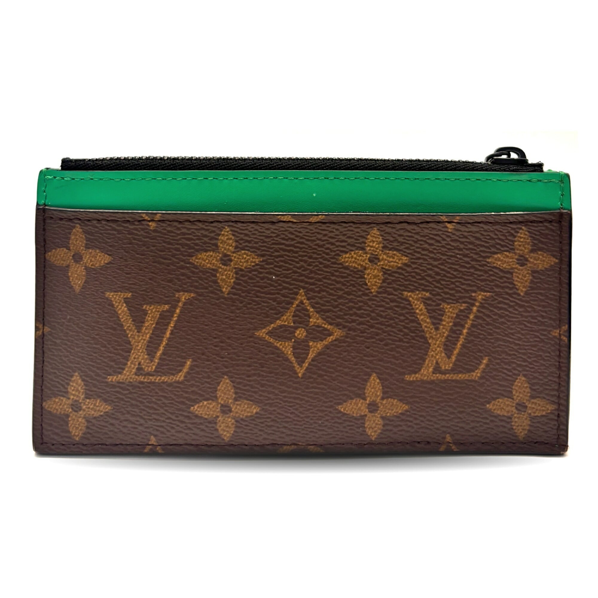 Louis Vuitton Monogram Macassar Green Monogram Macassar Coin Purse/Coin Case (Pre-Owned)