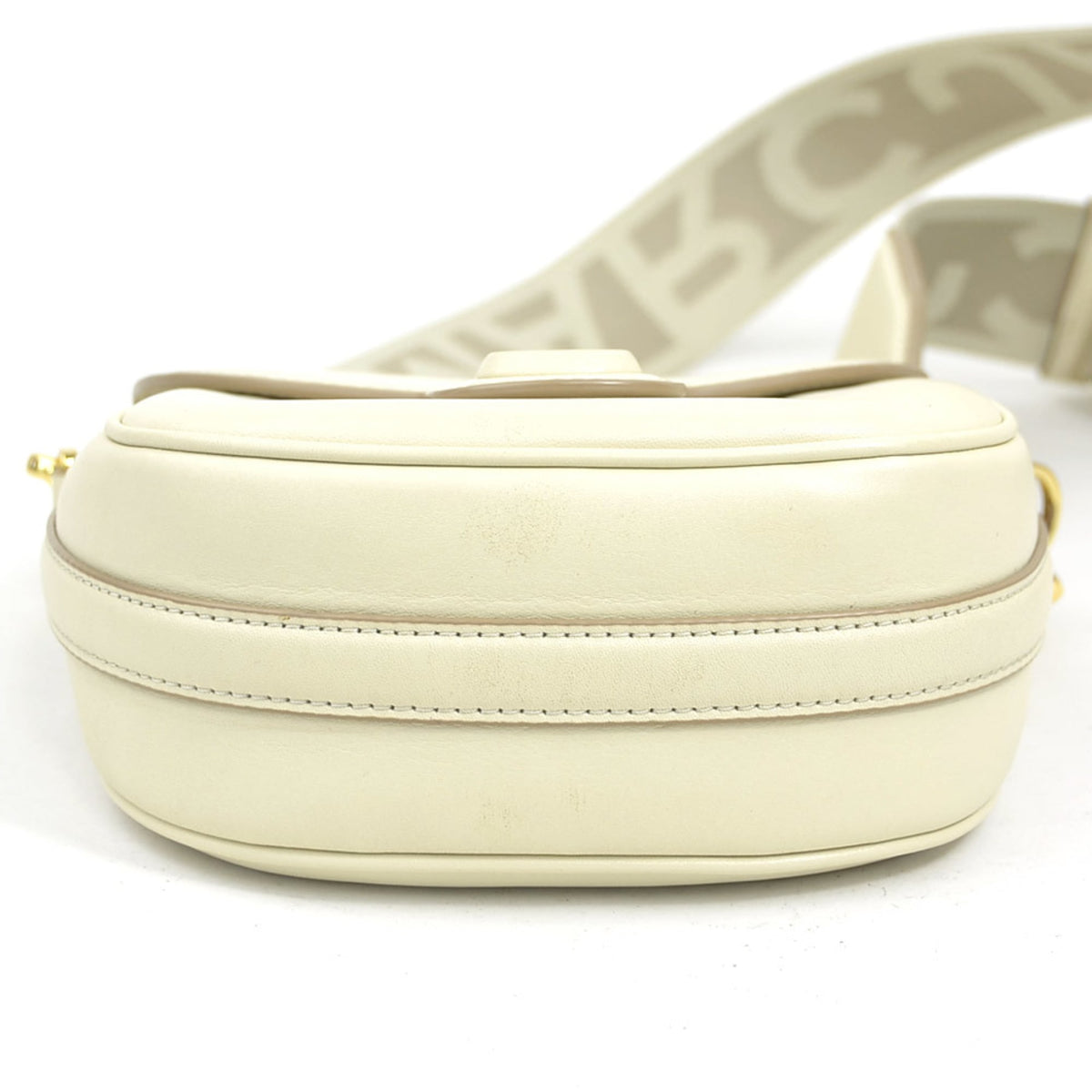 Marc Jacobs Ivory Leather Saddle Bag Shoulder Bag (Pre-Owned)