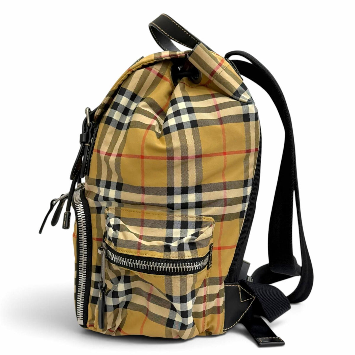 Burberry Beige Polyamide Leather Backpack (Pre-Owned)