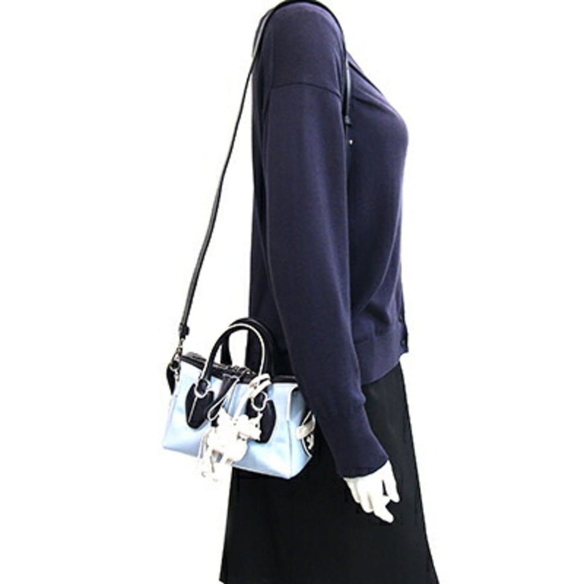 Tod's Light Blue Navy Leather Handbag (Pre-Owned)