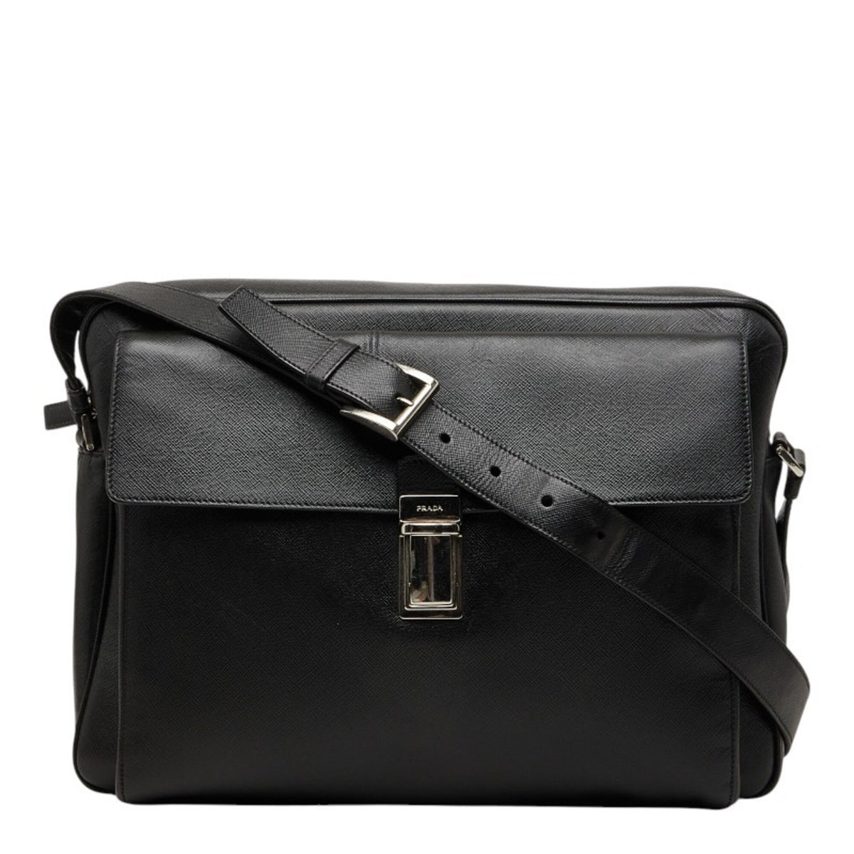 Prada Black Leather Shoulder Bag (Pre-Owned)