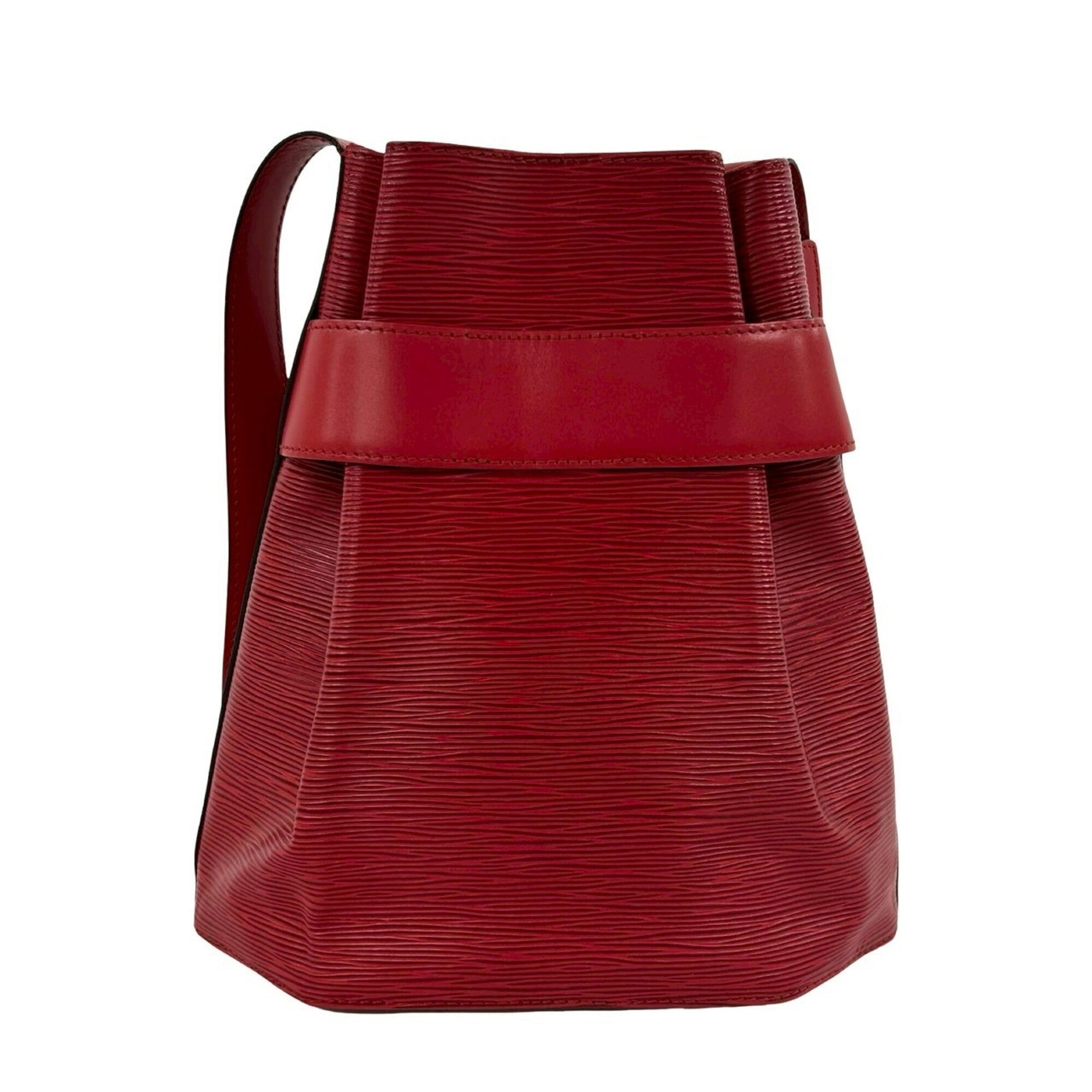 Louis Vuitton Red Color Leather Shoulder Bag (Pre-Owned)
