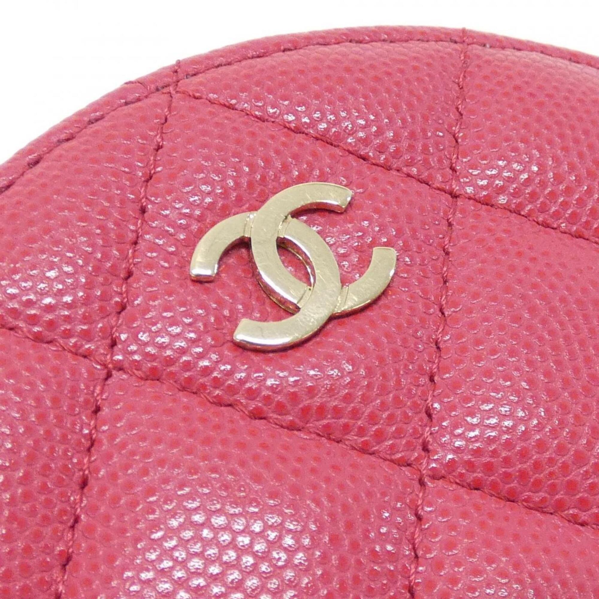 Chanel Pink Grained Calfskin Shoulder Bag (Pre-Owned)
