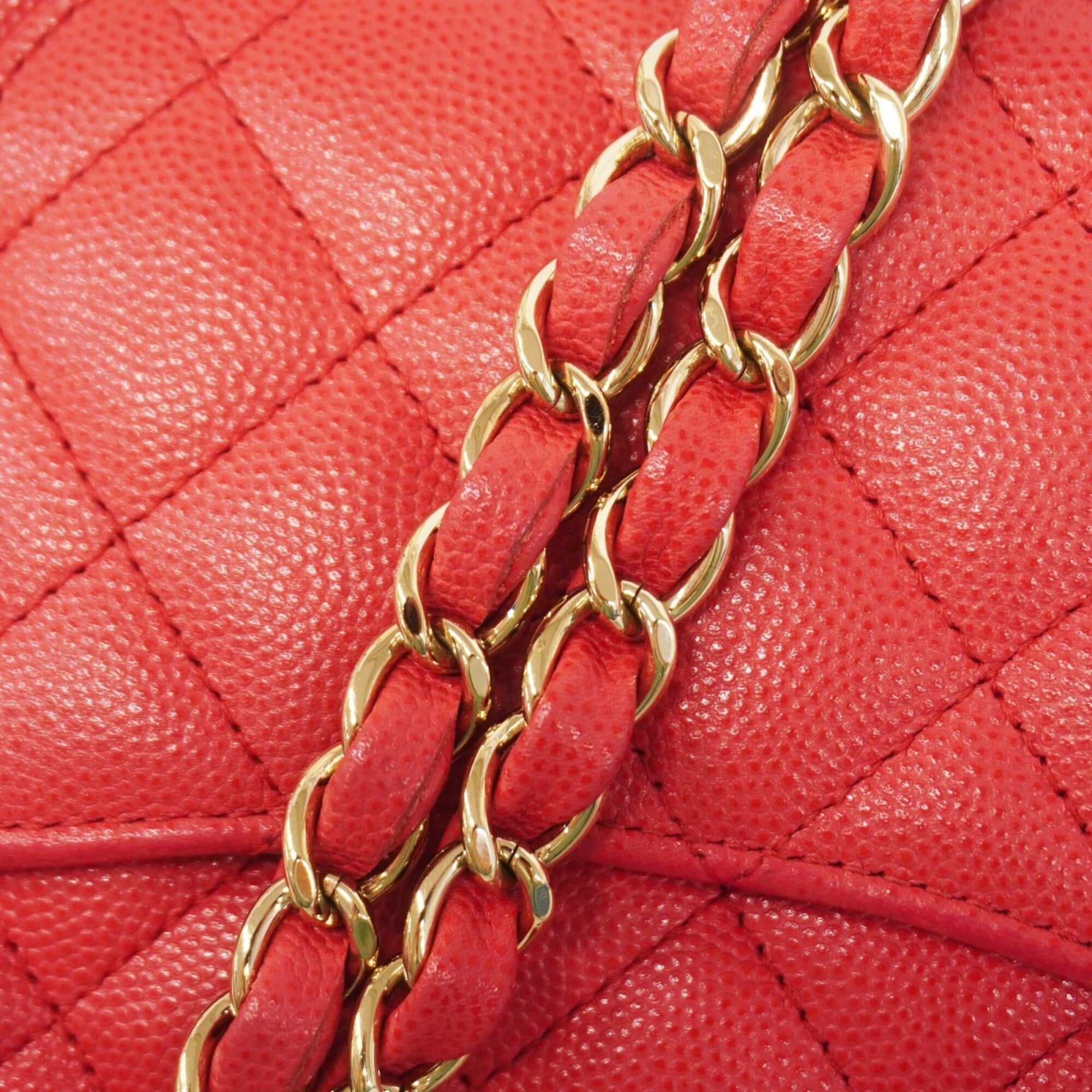 Chanel Pink Grained Calfskin Shoulder Bag (Pre-Owned)