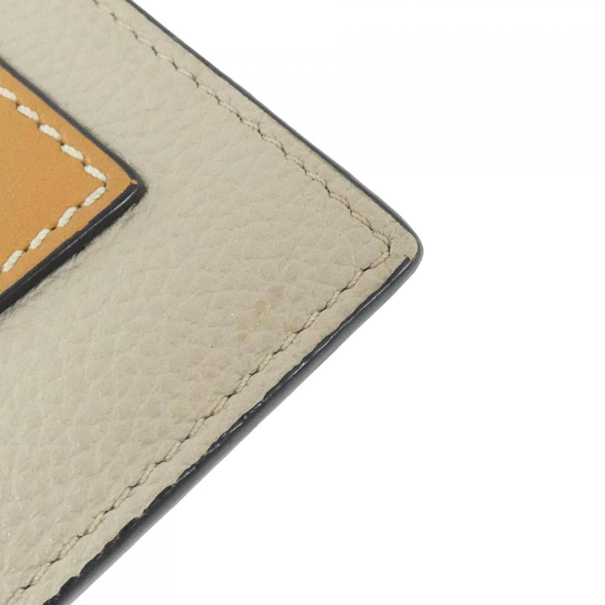 Loewe Beige Leather Coin Purse/Coin Case (Pre-Owned)