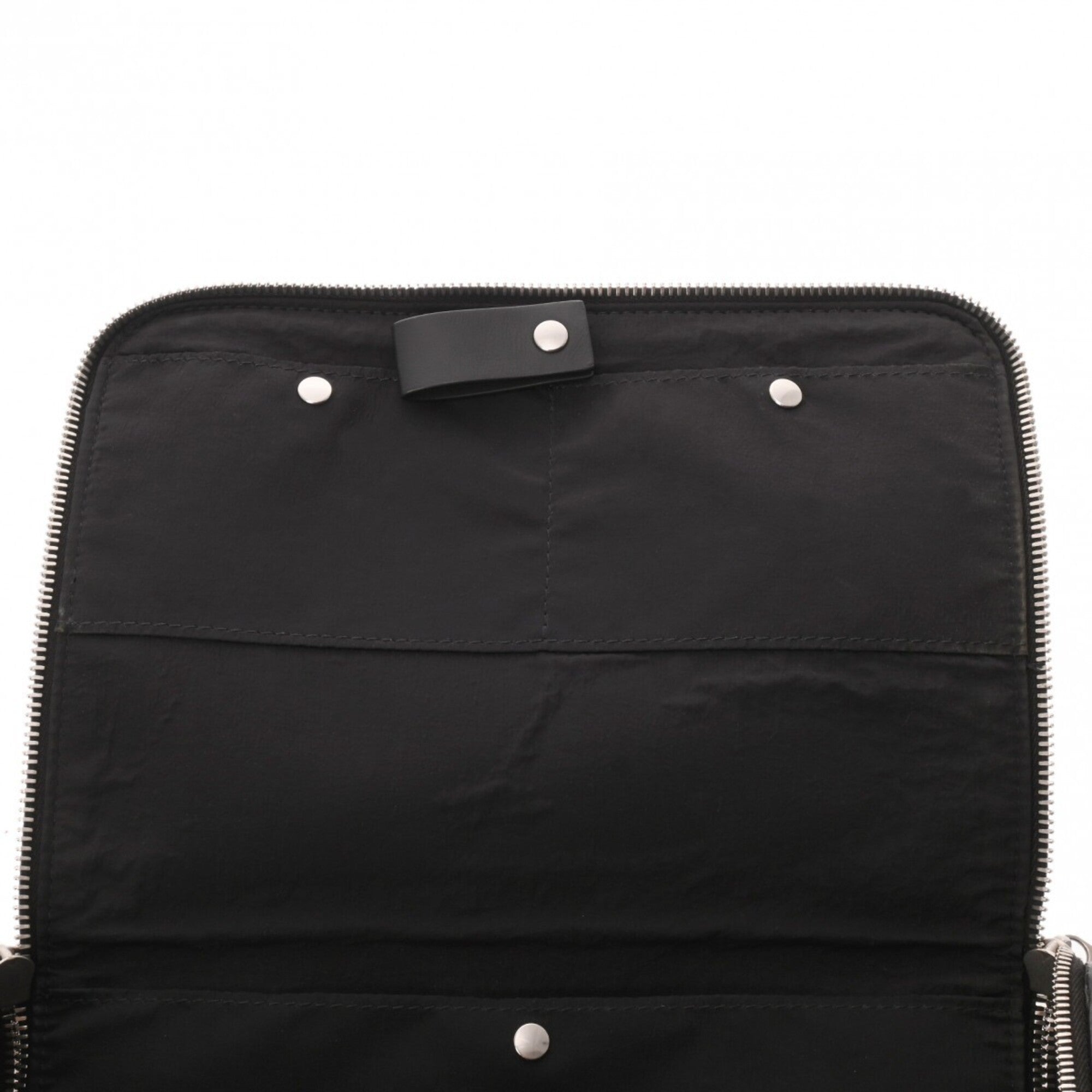 Bottega Veneta Black Leather Clutch Bag (Pre-Owned)