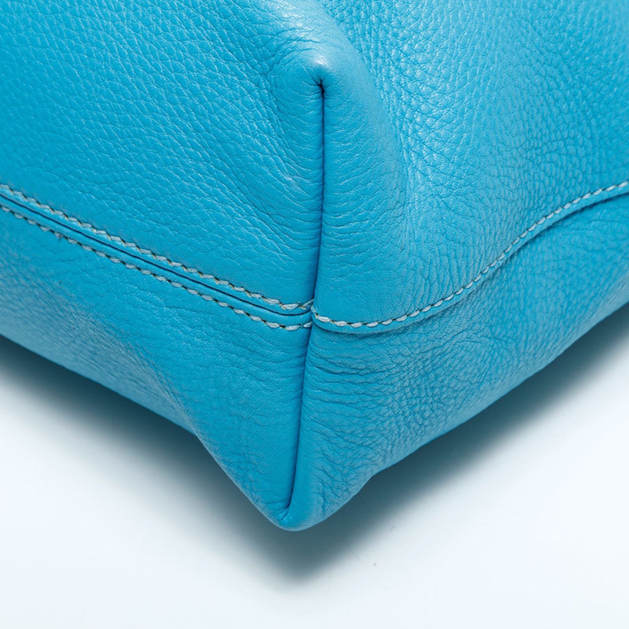 Prada Blue Leather Handbag (Pre-Owned)
