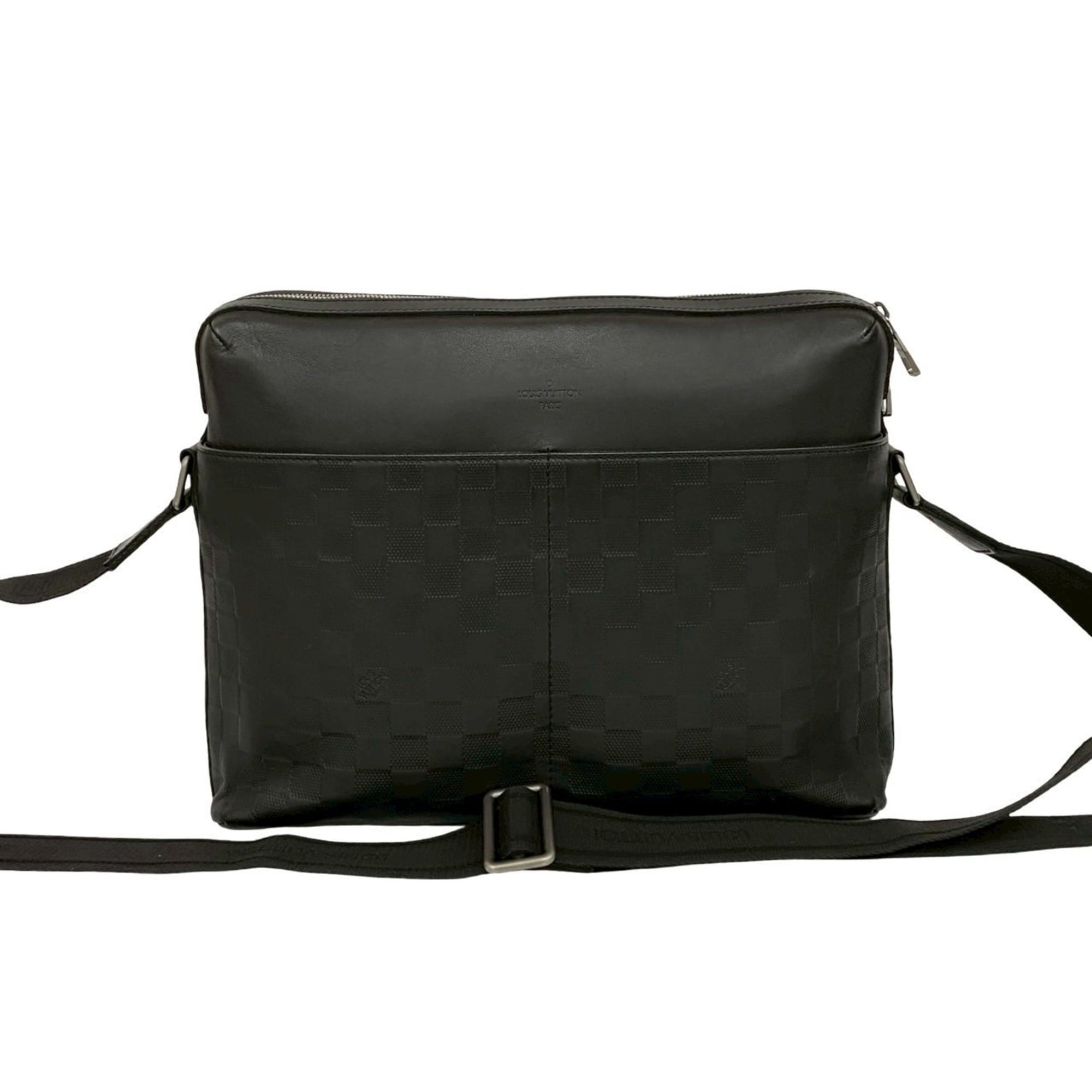 Louis Vuitton Black Leather Pochette Shoulder Bag (Pre-Owned)