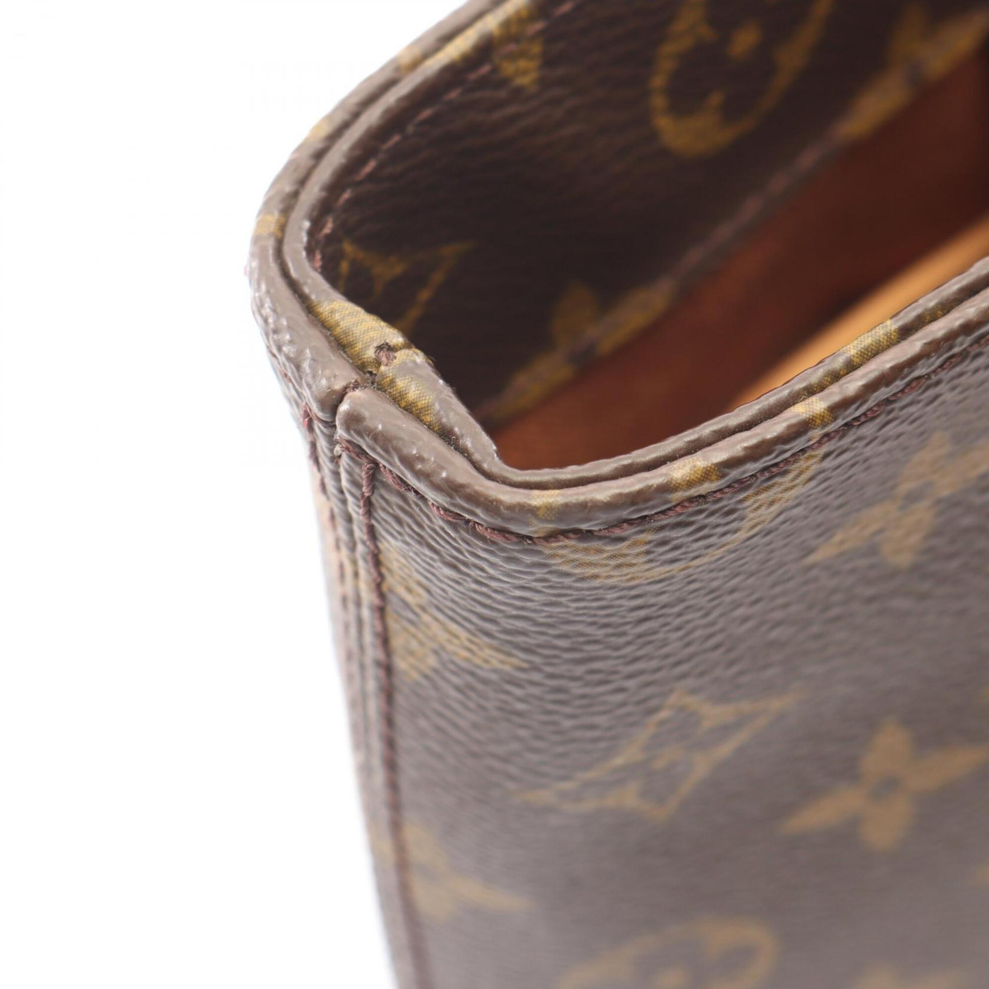 Louis Vuitton Brown Monogram Pvc Coated Canvas Leather Handbag Tote Bag (Pre-Owned)